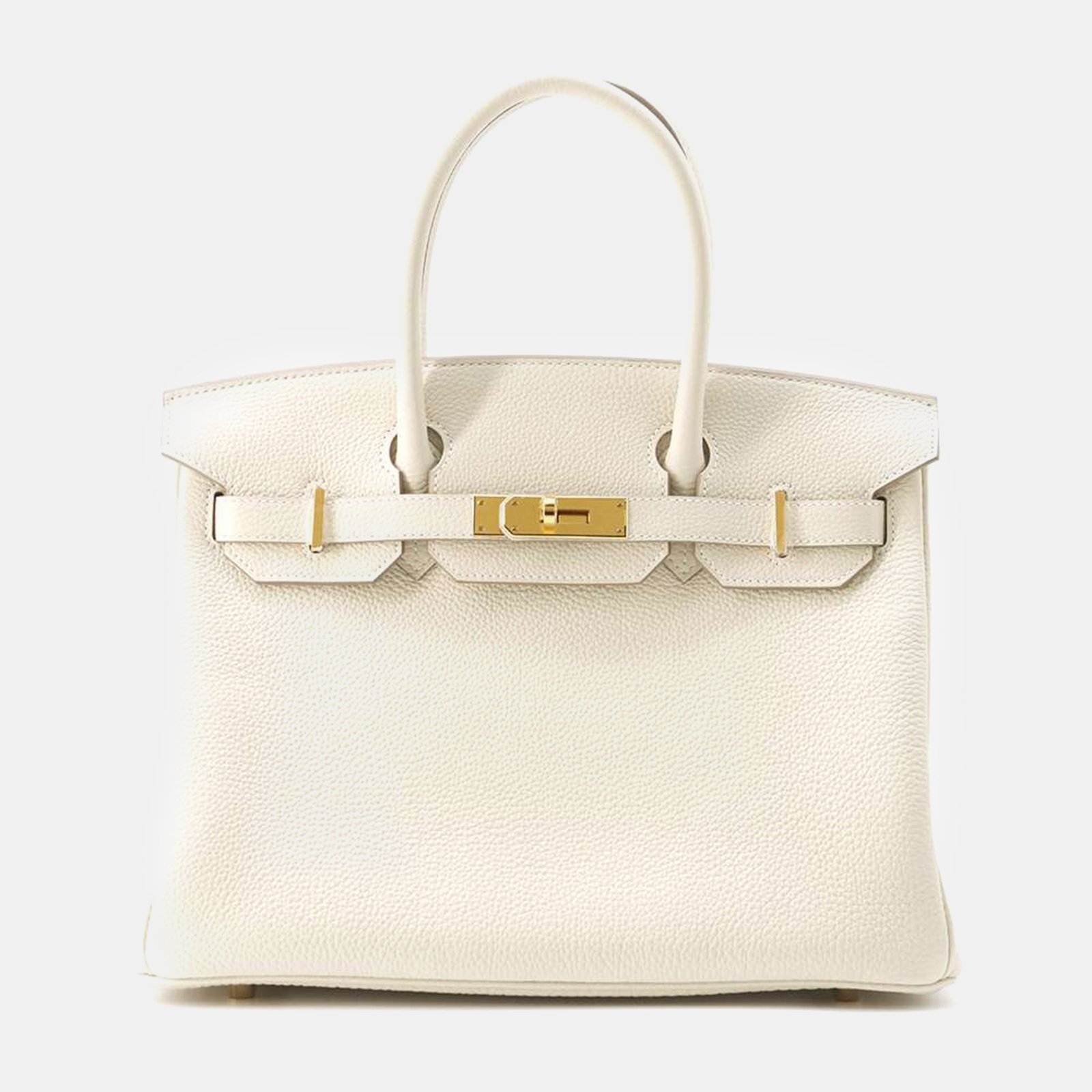 Hermes Ivory Togo Leather Birkin 25 Bag