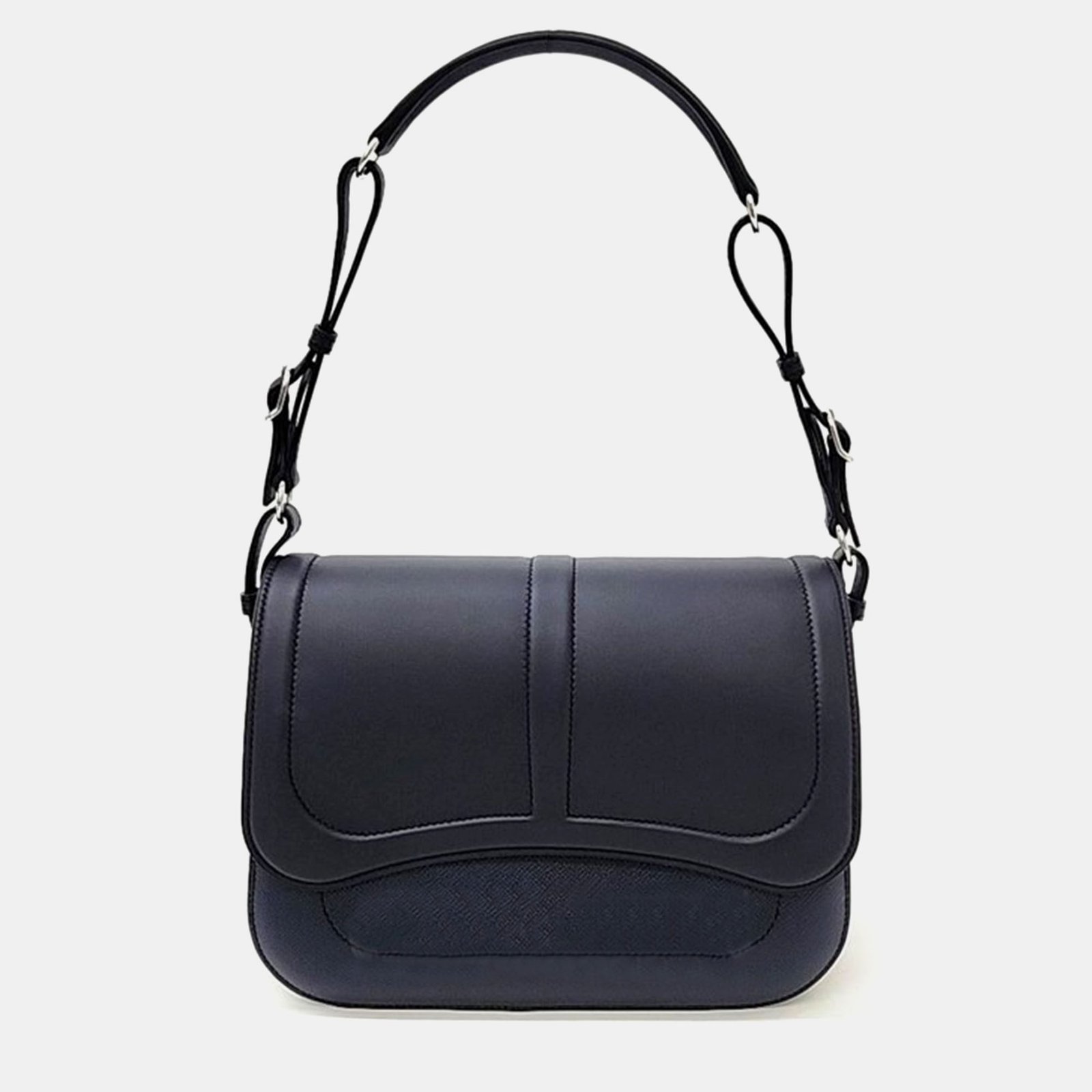 Hermes Black Leather Shoulder Bag