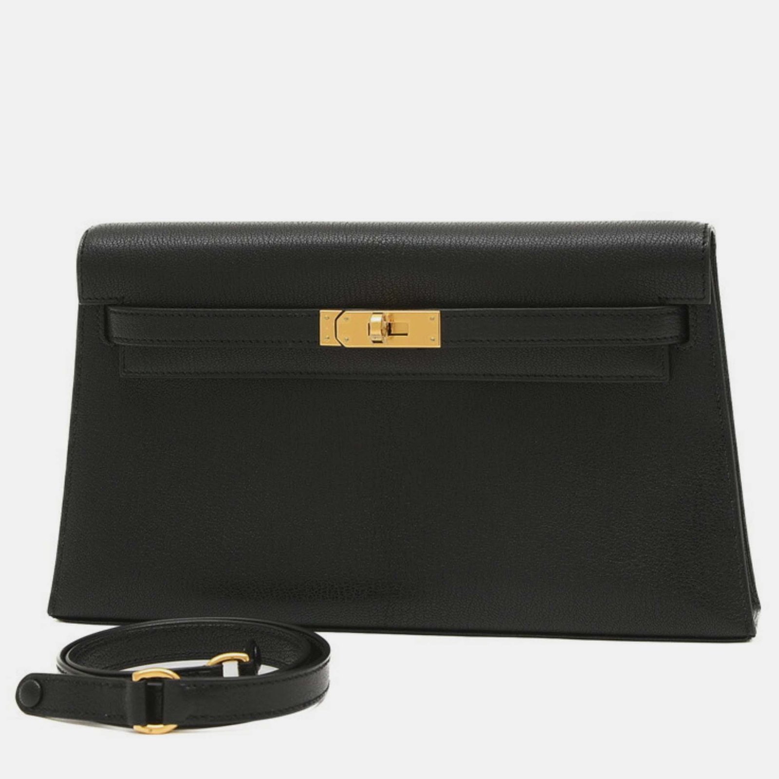 Hermes Black Chevre Shamquila Kelly Elan Handbag