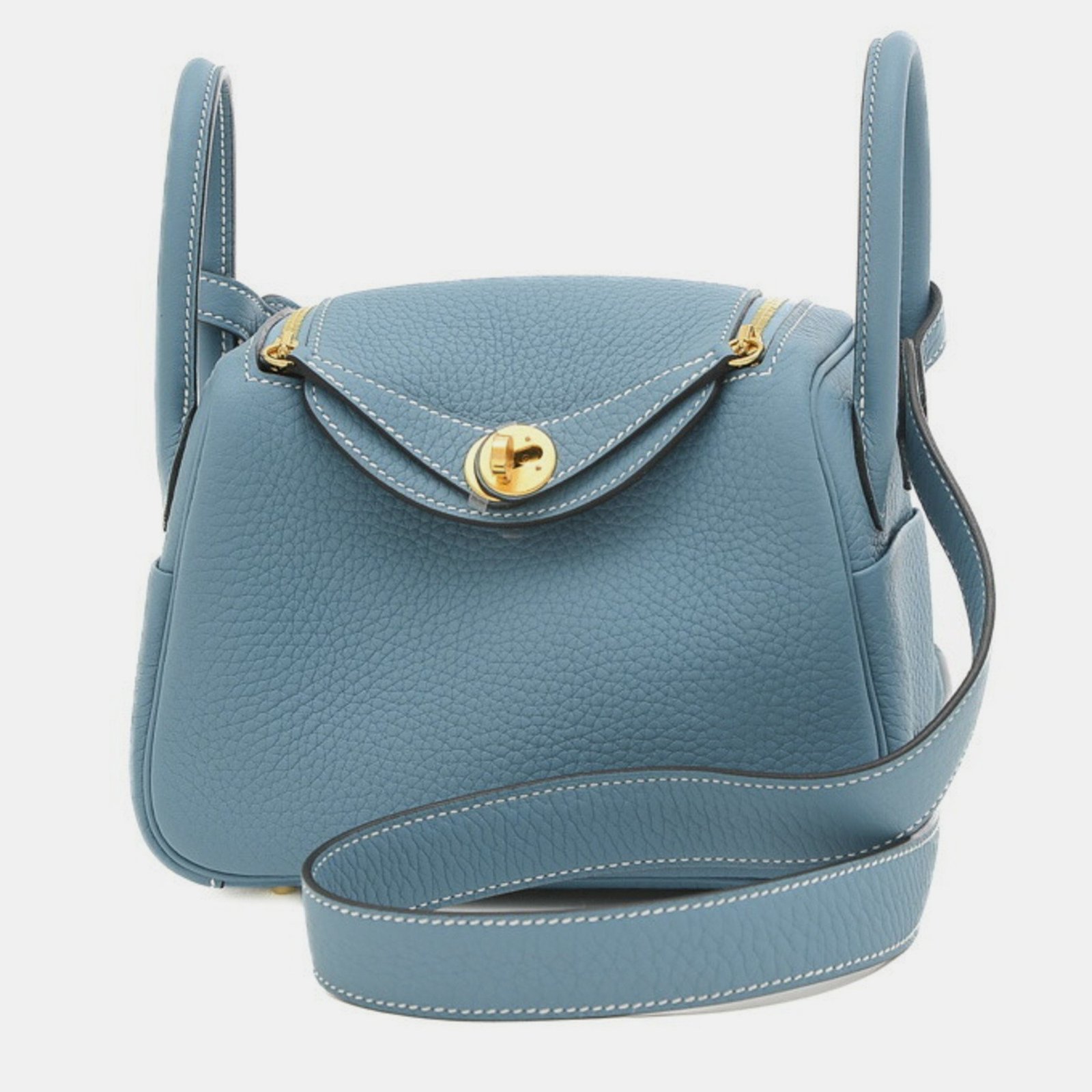 Hermes New Blue Jean Taurillon Lindy handbag