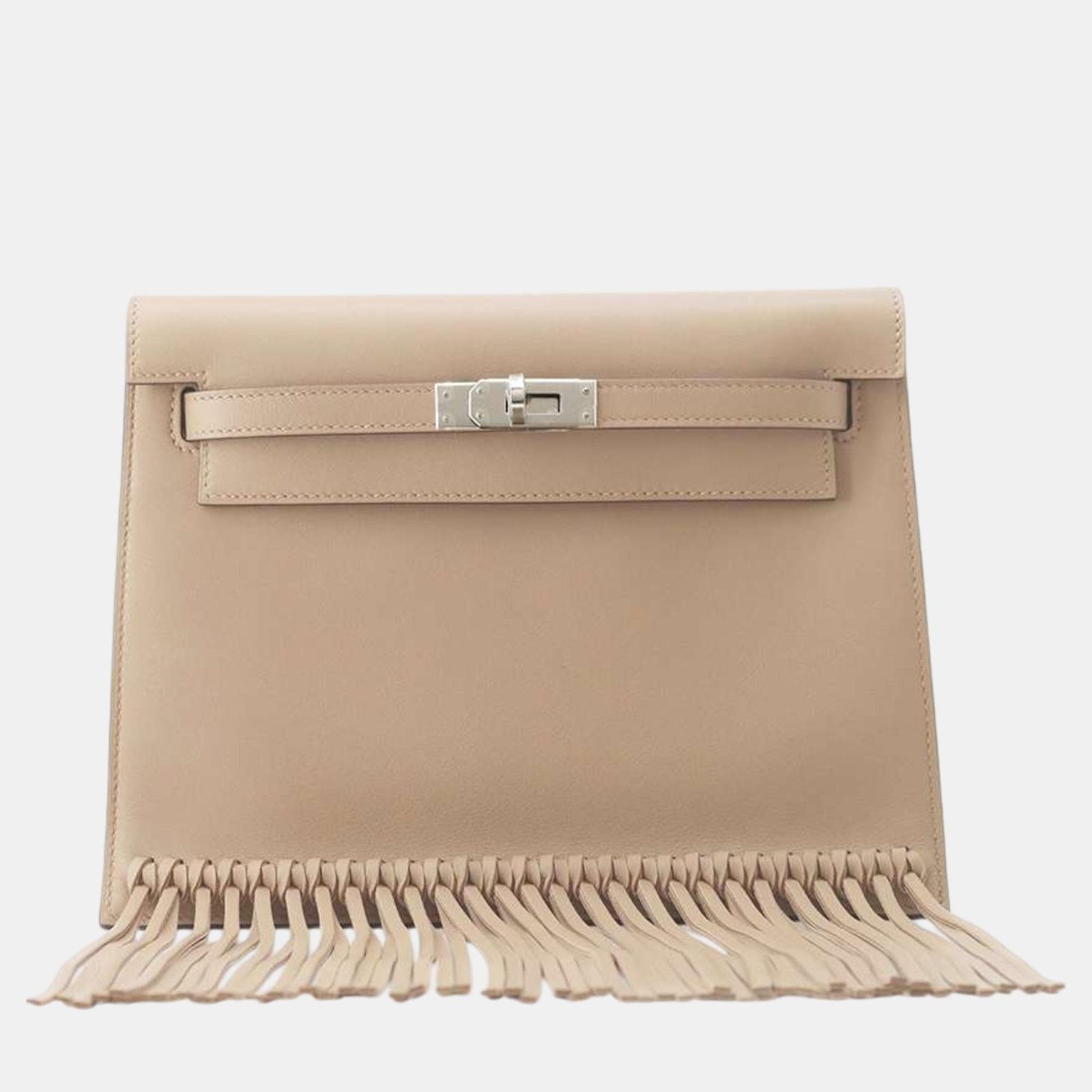 Hermes Beige Marfa Swift Leather Leather Kelly Danse Belt Bags