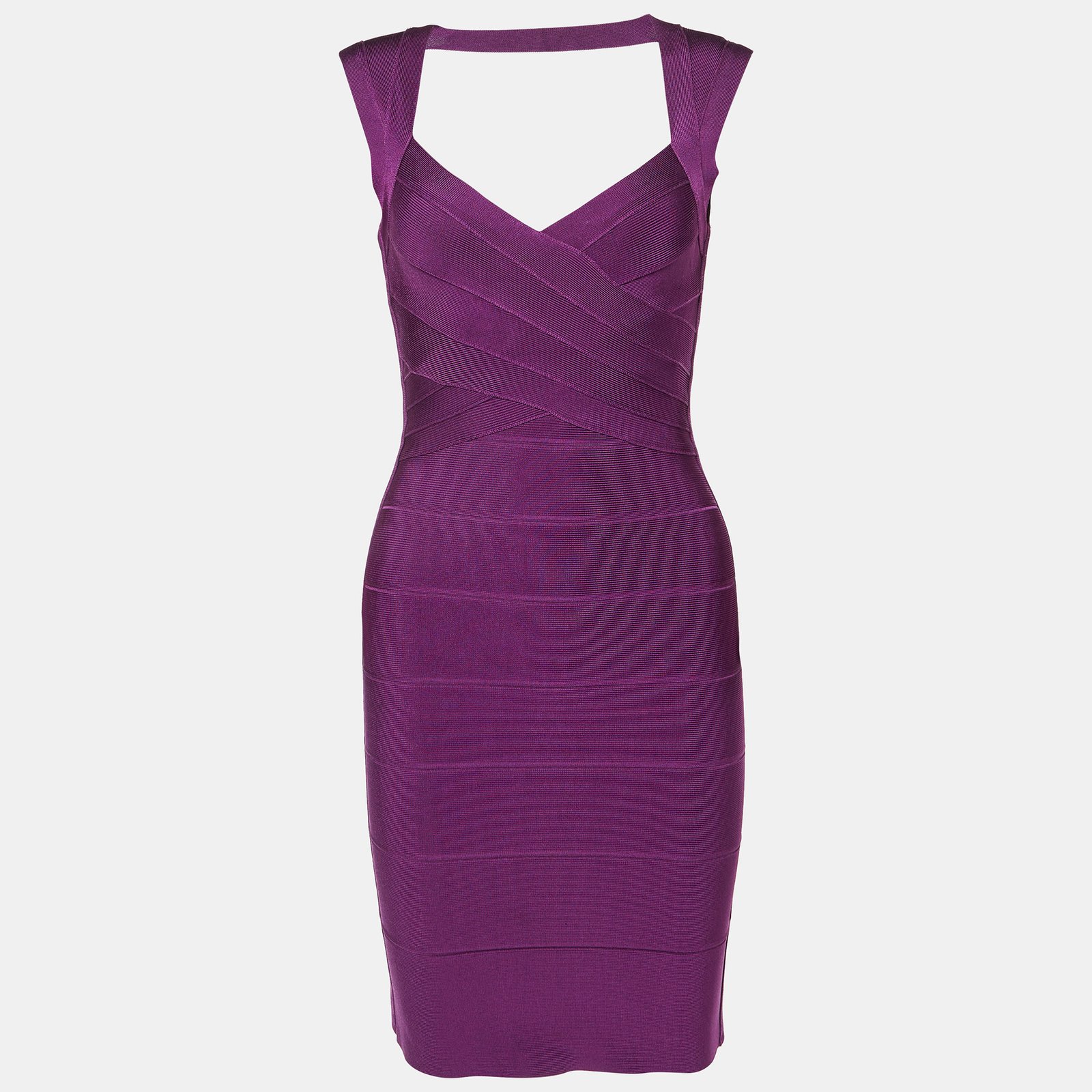 Herve Leger Magenta Pink Bandage Knit Bodycon Dress XXS
