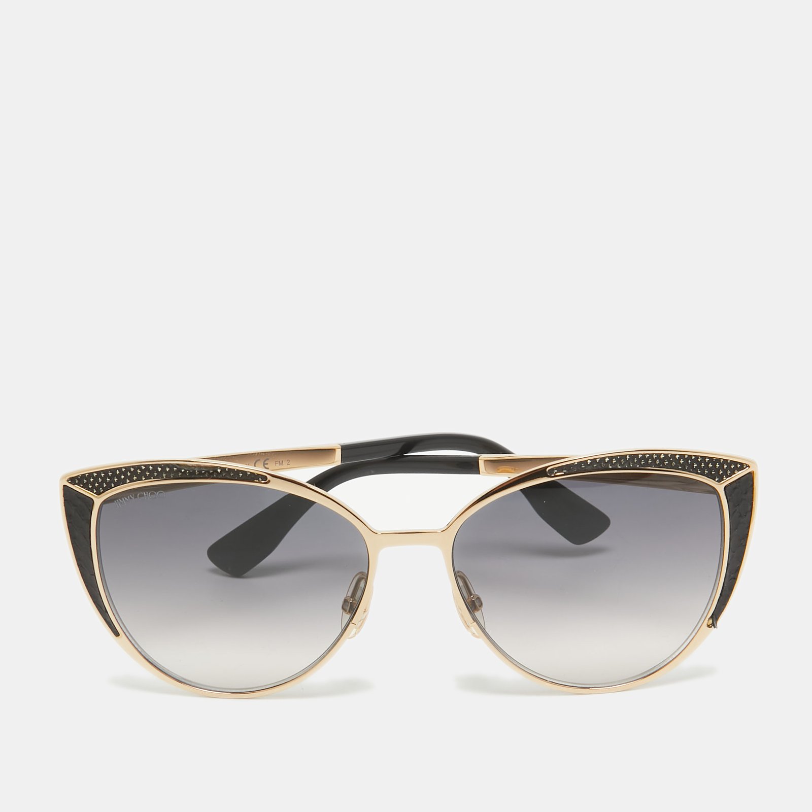 Jimmy Choo Black/Gold Gradient DOMI/S Frame Cat Eye Sunglasses