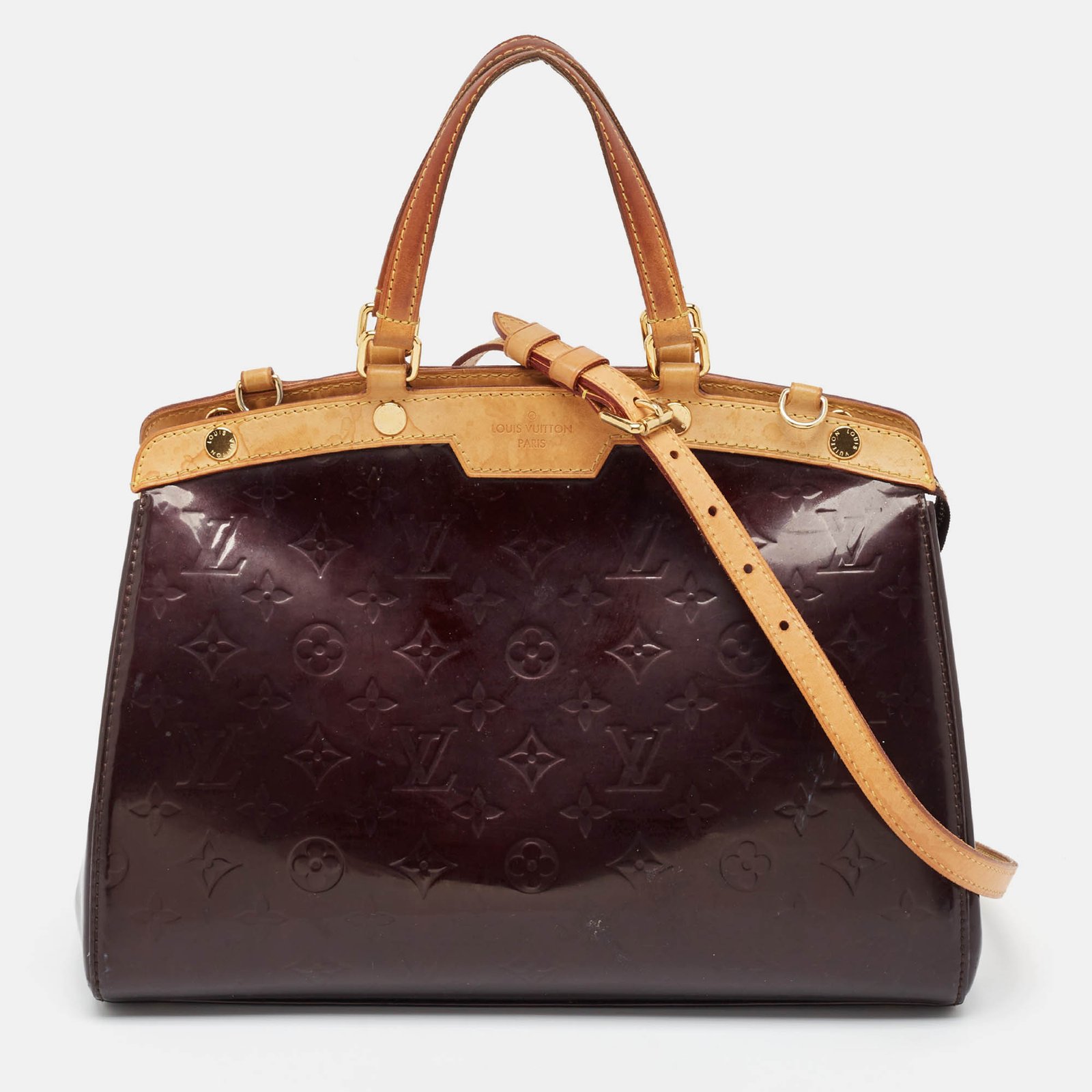 Louis Vuitton Amarante Monogram Vernis Brea MM Bag