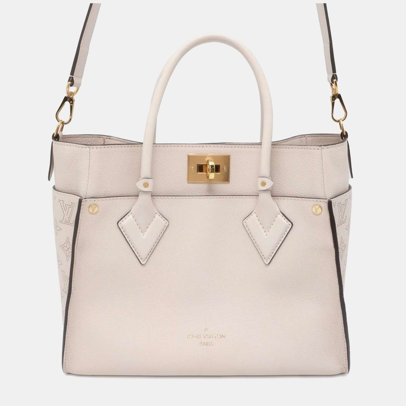 Louis Vuitton Beige Mahina On My Side Satchel Bag