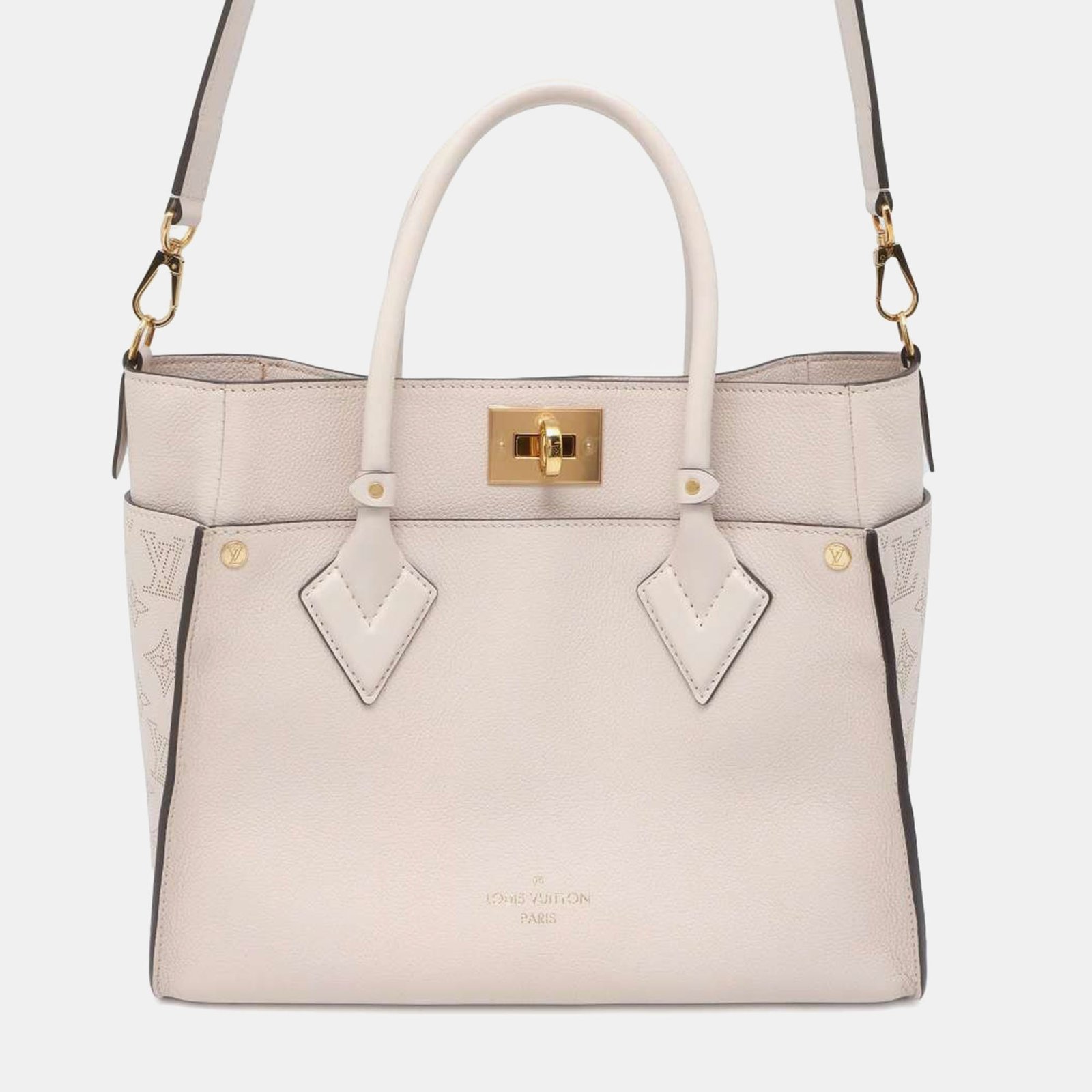 Louis Vuitton Beige Mahina On My Side Satchel Bag