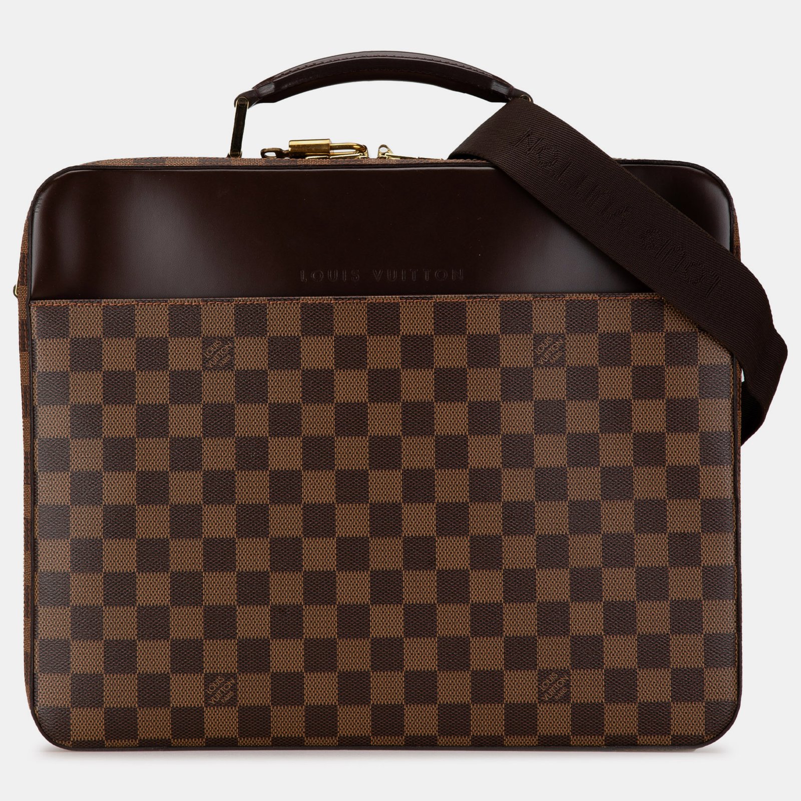 Louis Vuitton Damier Ebene Canvas Porte Ordinateur Sabana Shoulder Bag