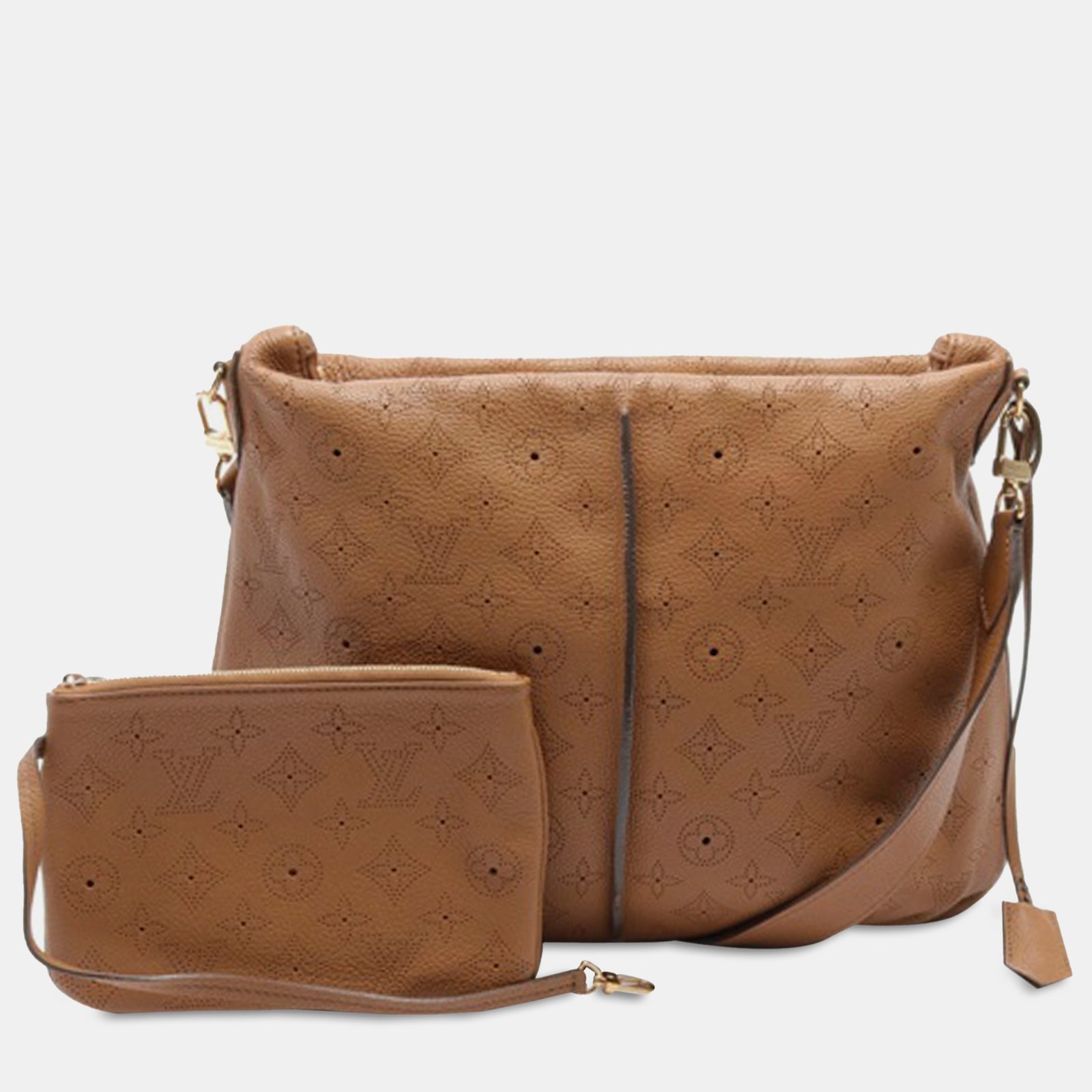 Louis Vuitton Brown Mahina Leather Selene PM Shoulder Bag
