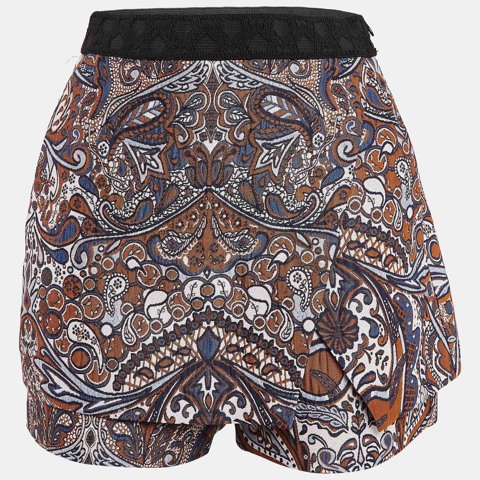 Maje Multicolor Imane Paisley Jacquard Skort M