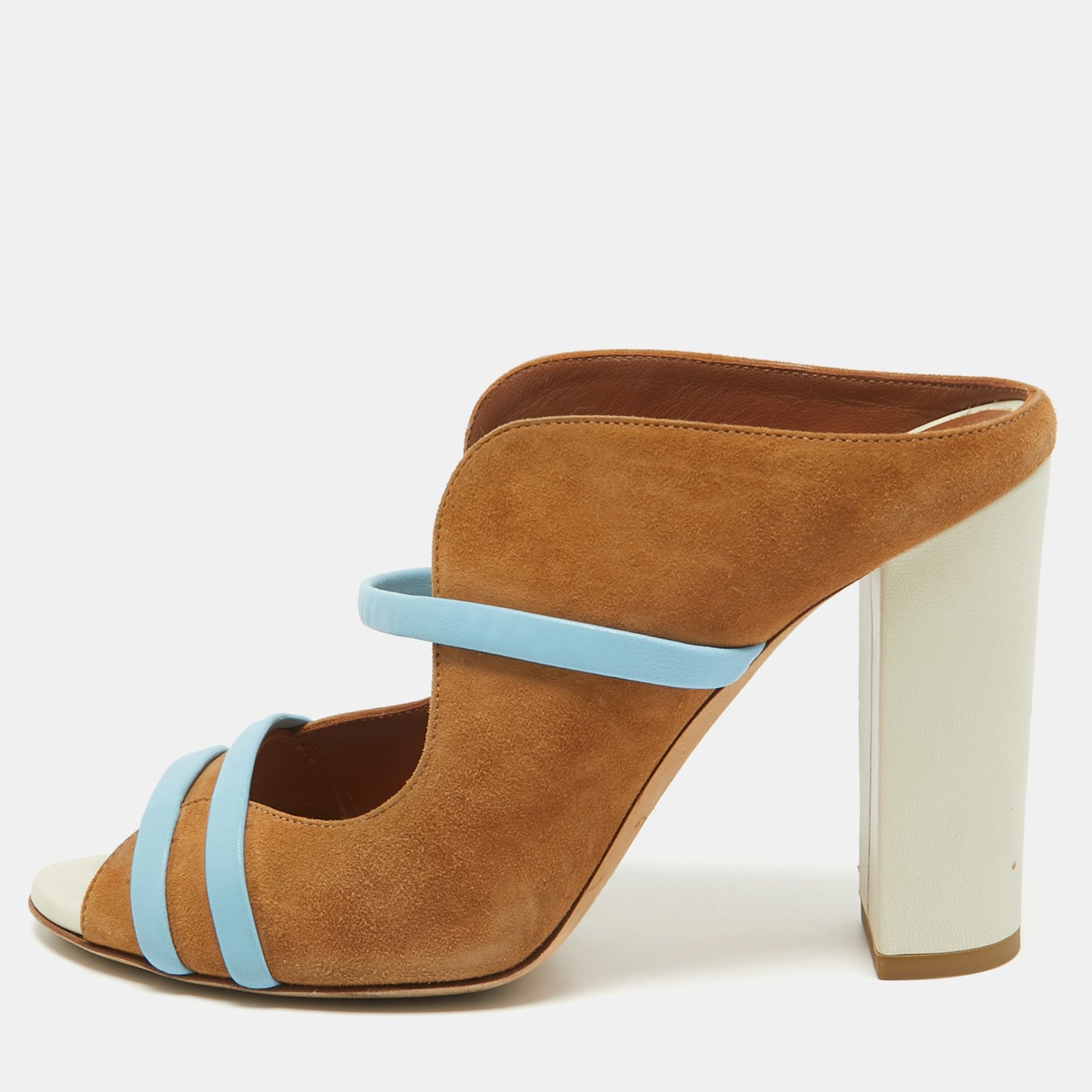 Malone Souliers Brown/Blue Suede and Leather Maureen Sandals Size 38