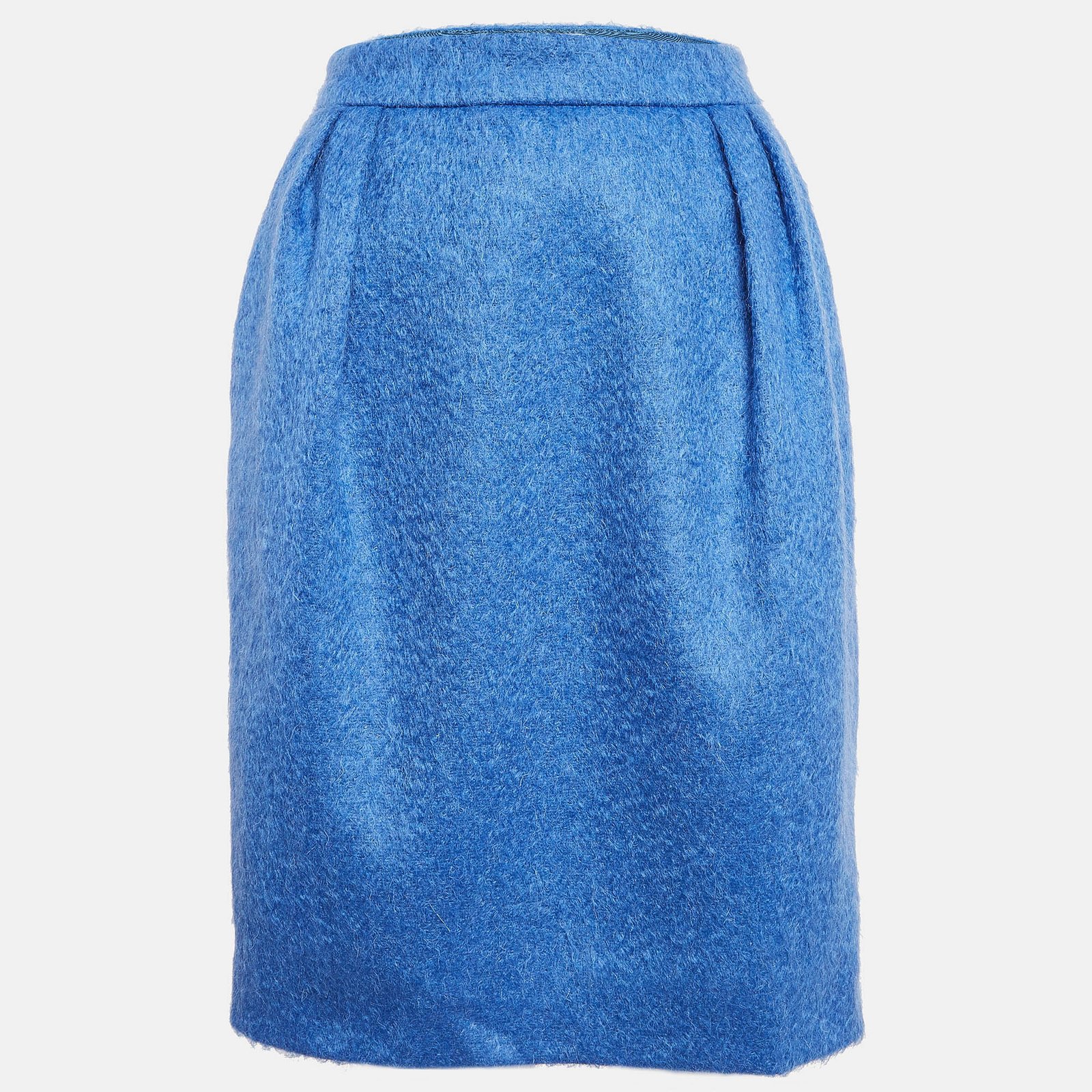 Max Mara Blue Mohair Wool Turchia Skirt M