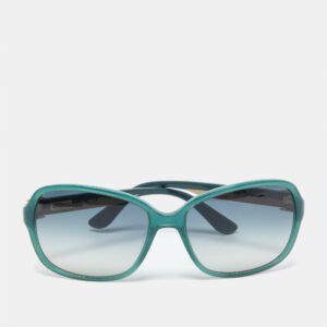 Salvatore Ferragamo Green/Green Gradient SF606S Rectangle Sunglasses