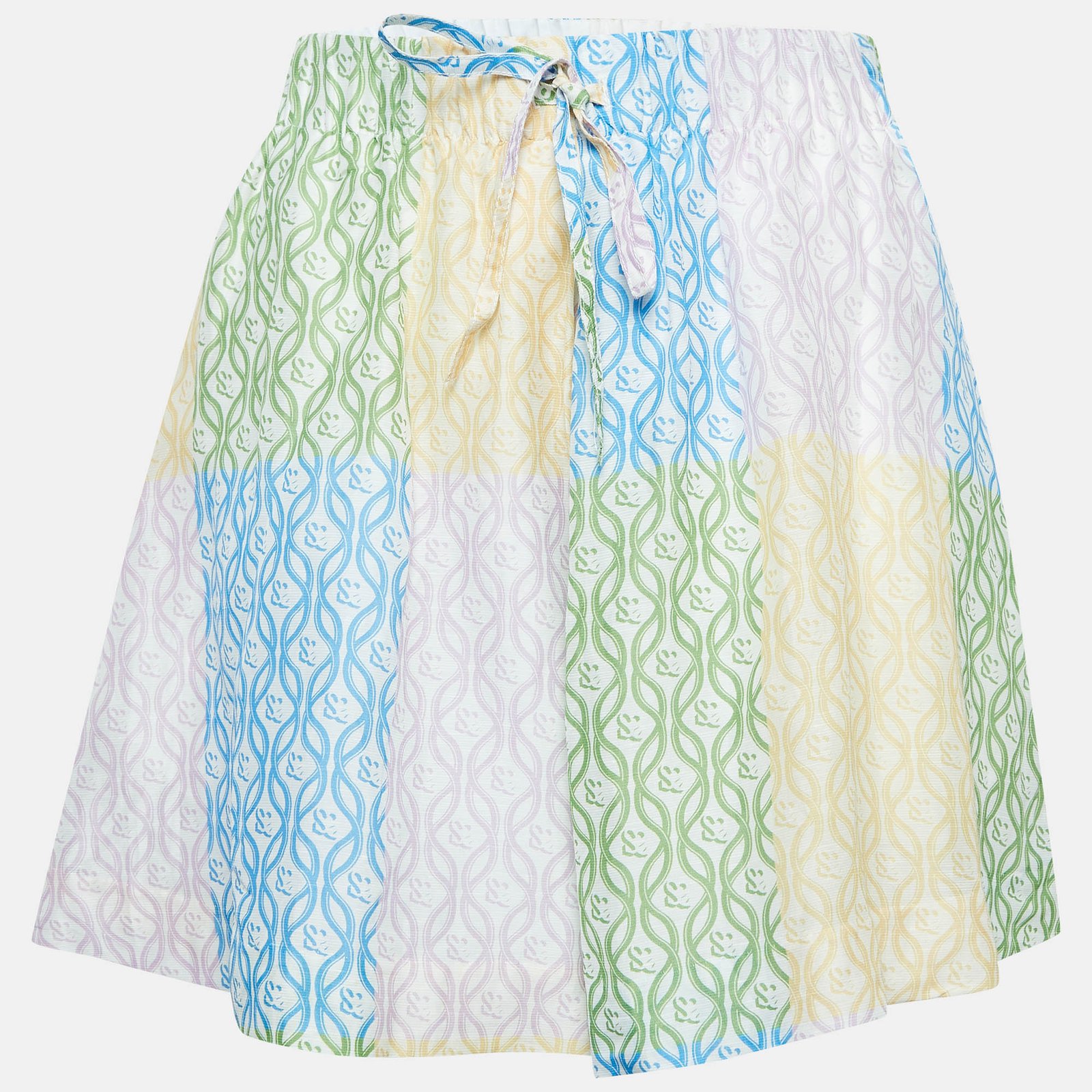 Sandro Multicolor Printed Linen Blend Shorts S
