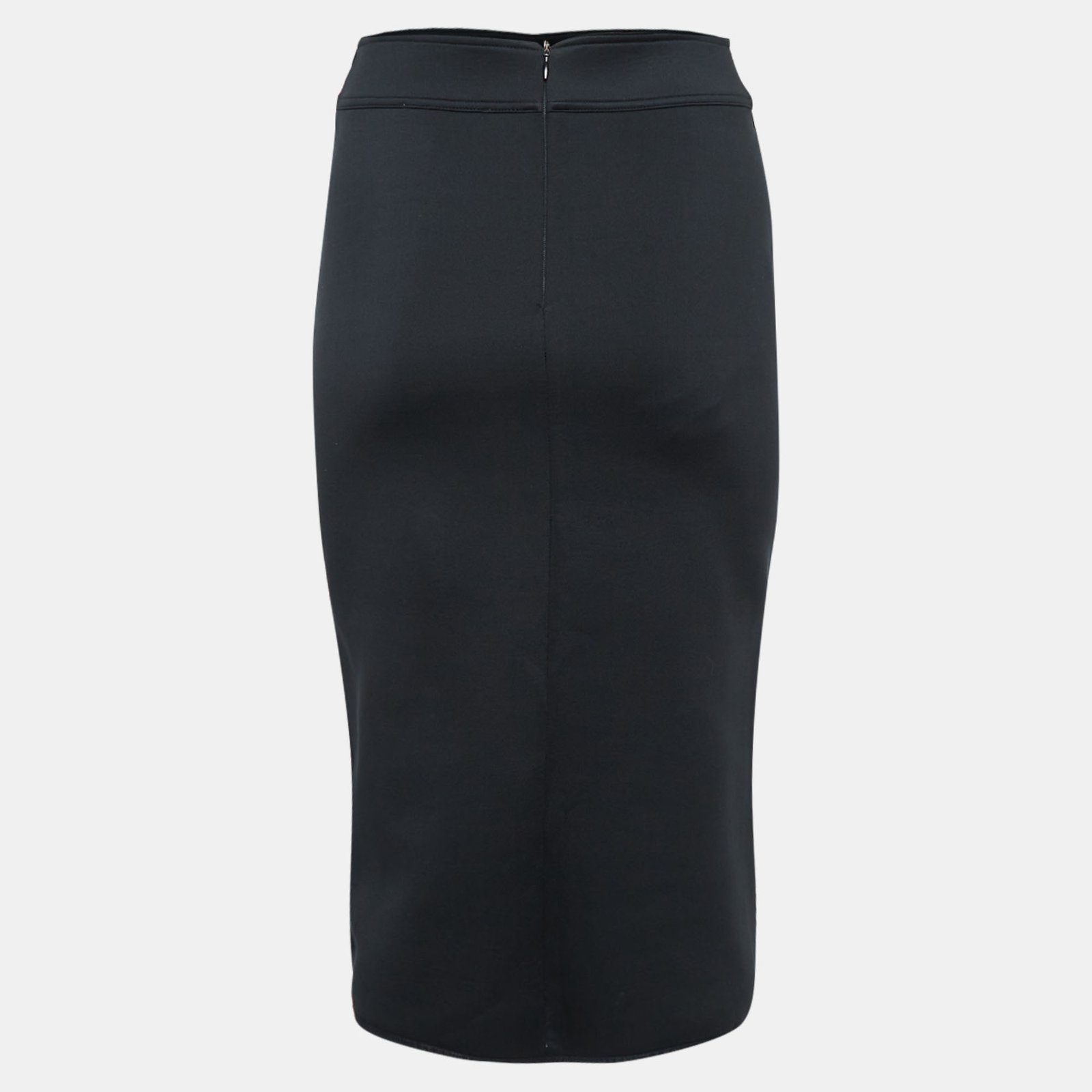 Sandro Black Neoprene Pencil Skirt S