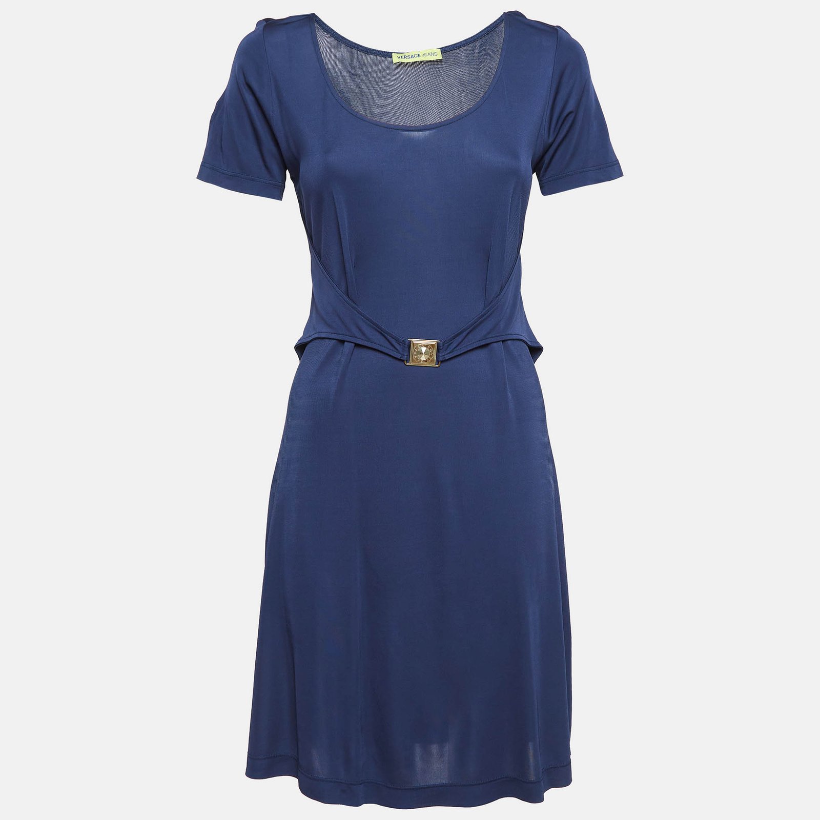 Versace Jeans Navy Blue Jersey Mini Dress M