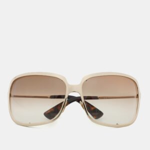 Yves Saint Laurent Gold/Brown 6145/S Oversized Sunglasses