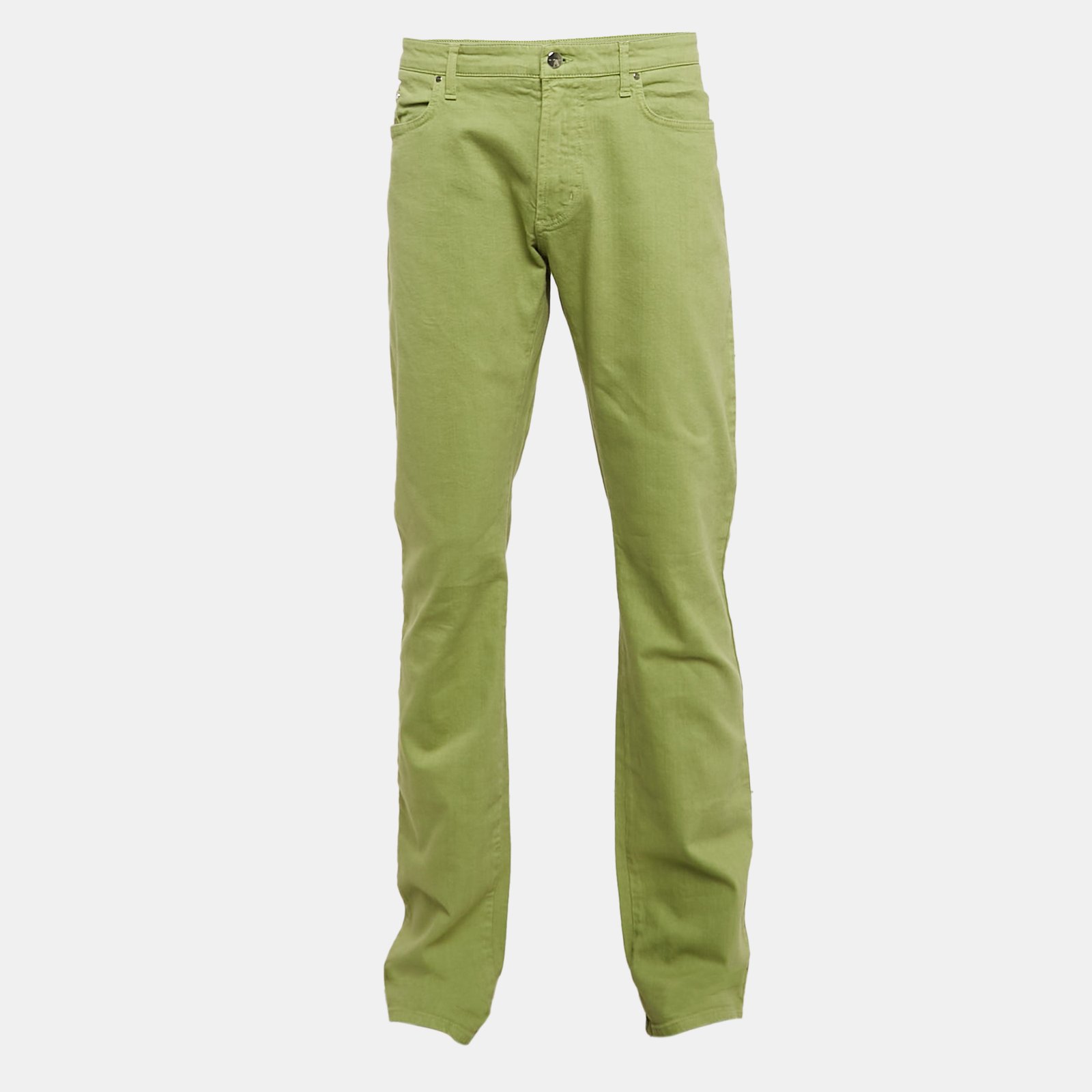 Etro Green Denim Badge Detail Jeans XXL Waist 38"