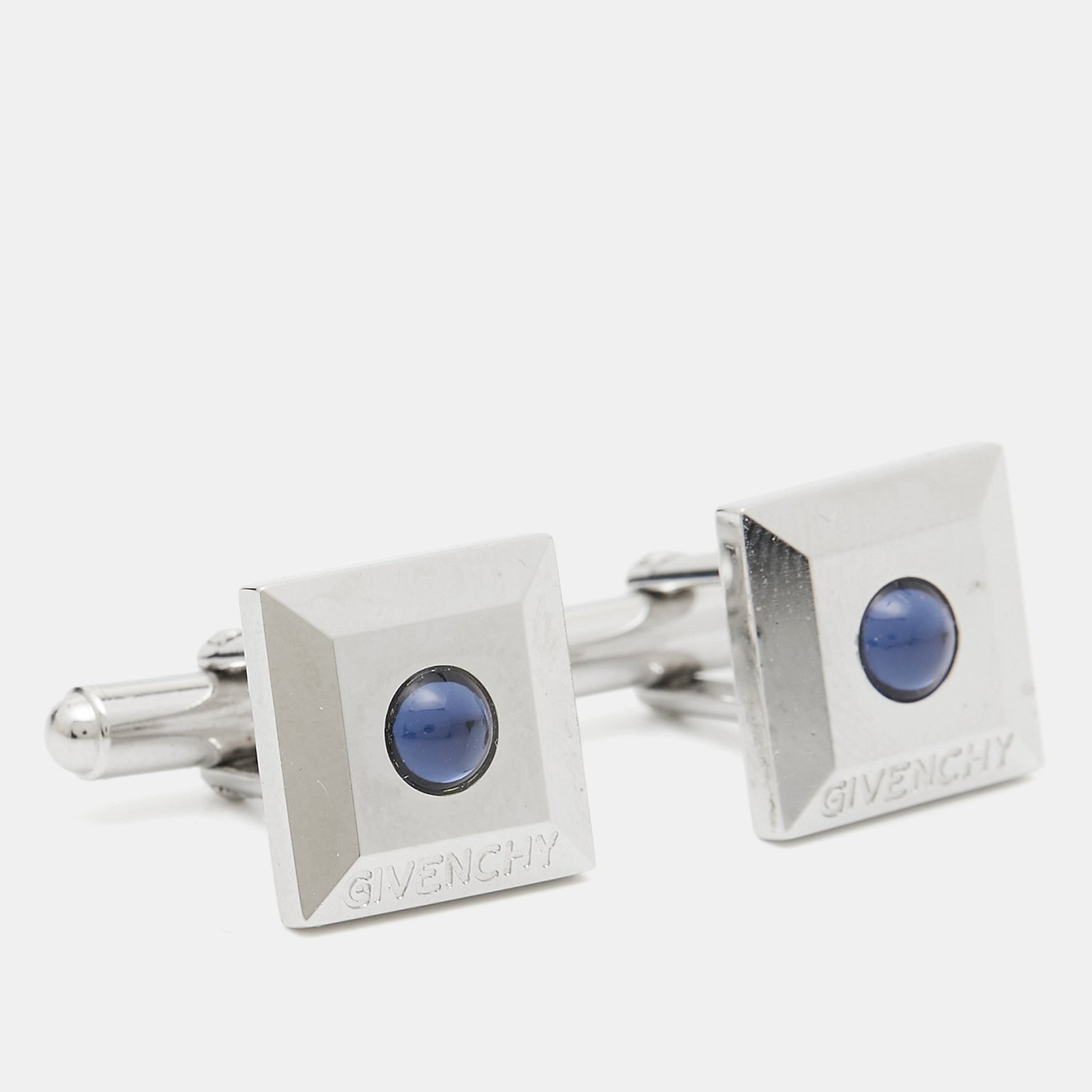 Givenchy Resin Silver Tone Cufflinks