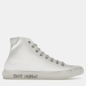 Saint Laurent White Malibu MidOptic Sneaker EU 41