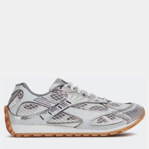 Bottega Veneta Silver/White Mesh Orbit Sneaker EU 38