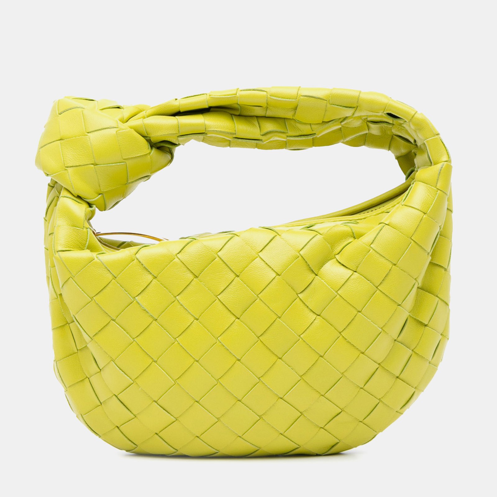 Bottega Veneta Yellow Intrecciato Jodie Mini Hobo Bag