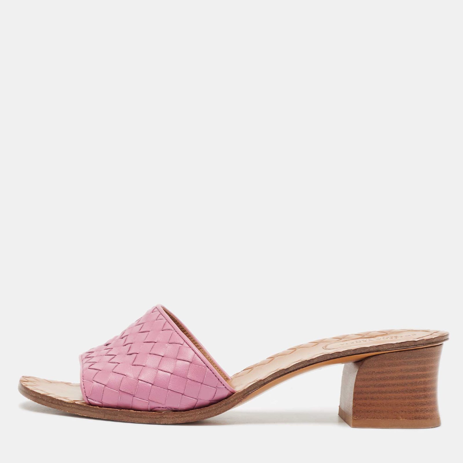 Bottega Veneta Purple Intrecciato Leather Ravello Sandals Size 40