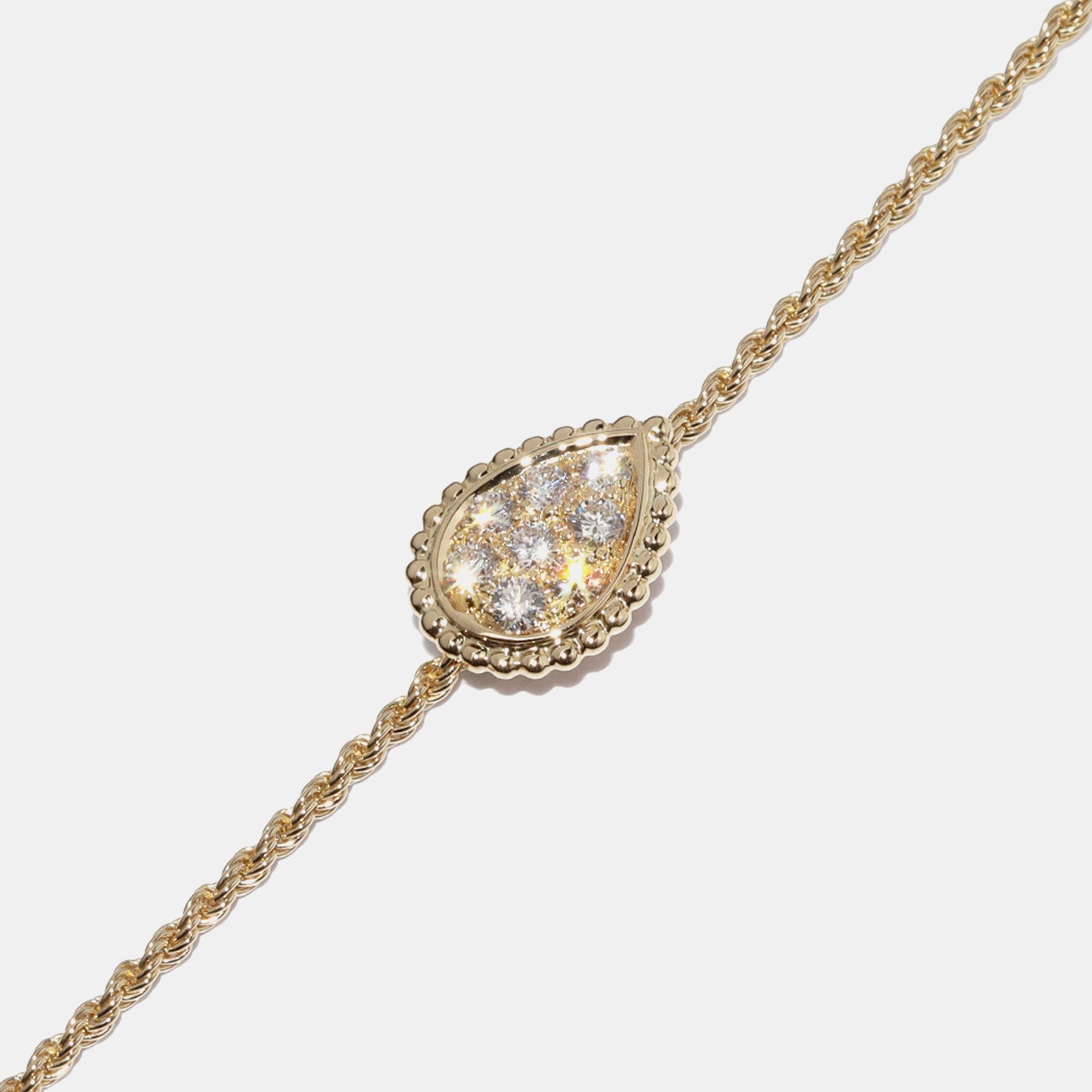 Boucheron 18K Yellow Gold 0.32 ct Diamonds Serpent Boheme Bracelet