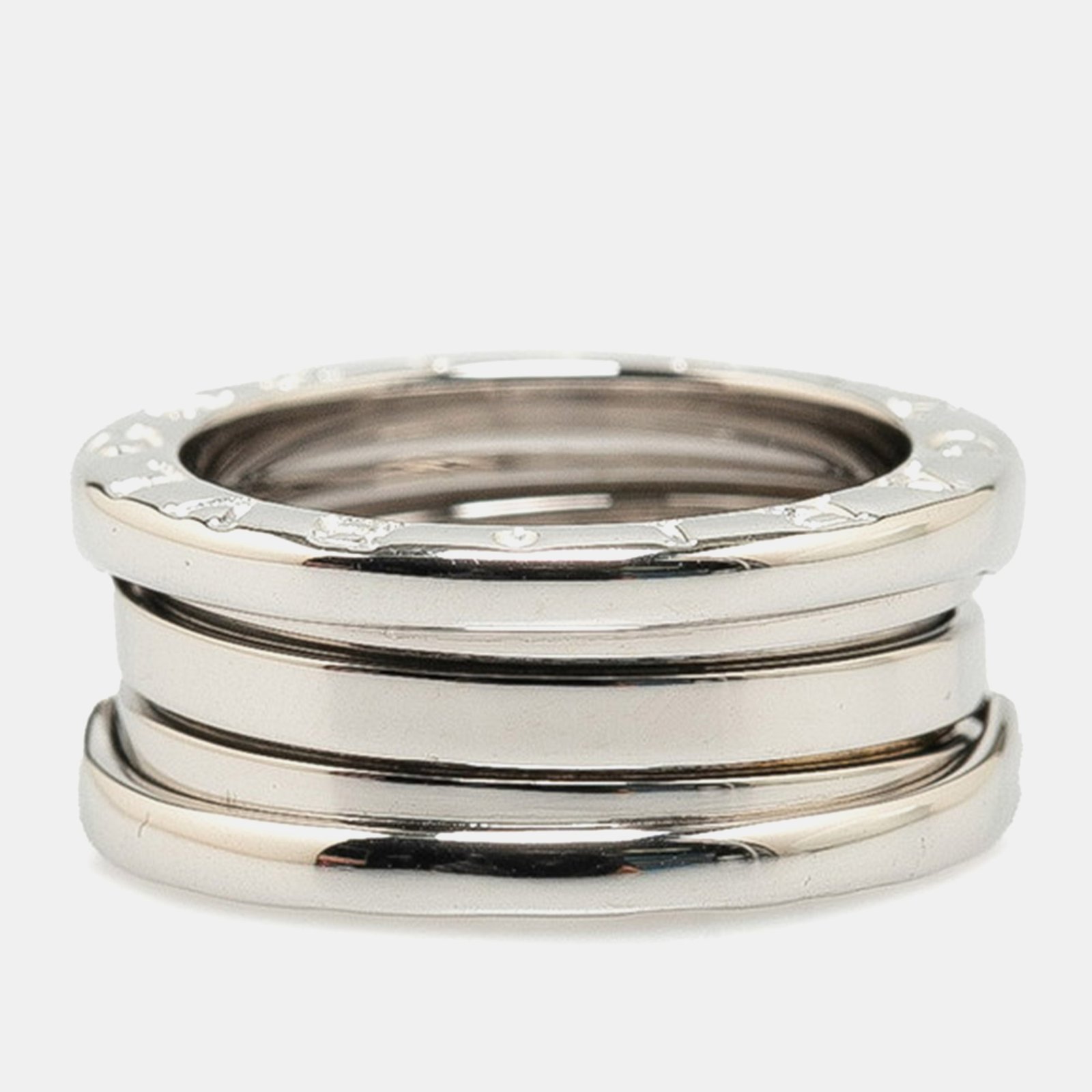 Bvlgari 18K White Gold B.Zero1 Band Ring EU 49