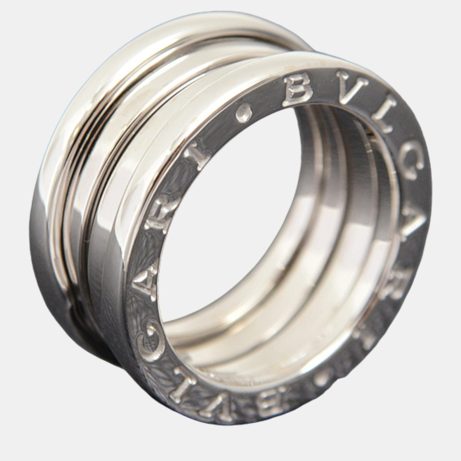 Bvlgari 18K White Gold B.Zero1 Band Ring EU 50