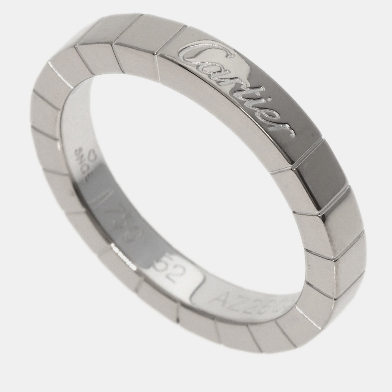 Cartier 18K White Gold Lanieres Band Ring EU 52