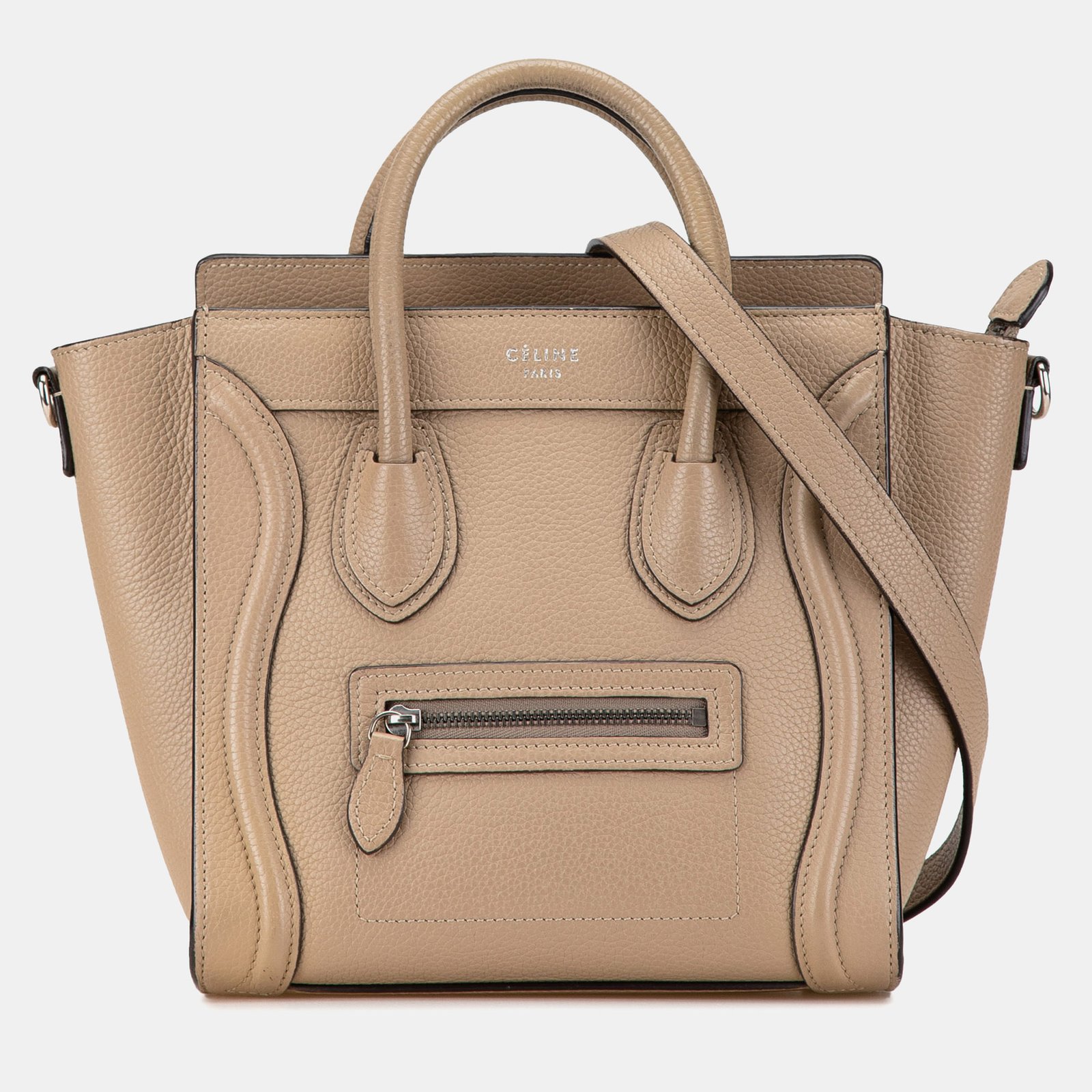 Celine Nano Leather Luggage Tote Bag