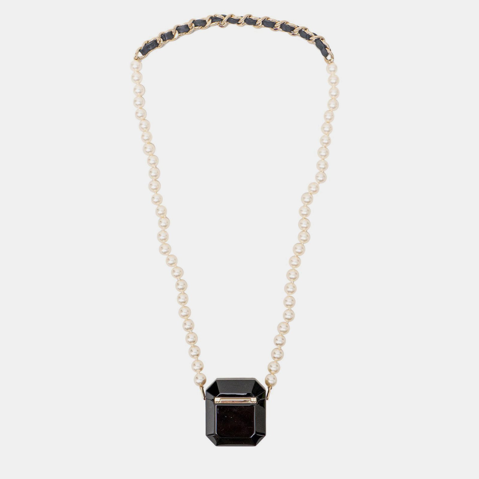 Chanel Black 21A Airpod Case Necklace