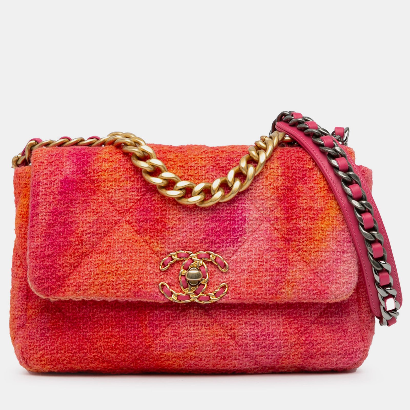 Chanel Multicolour Tweed 19 Medium Flap Bag