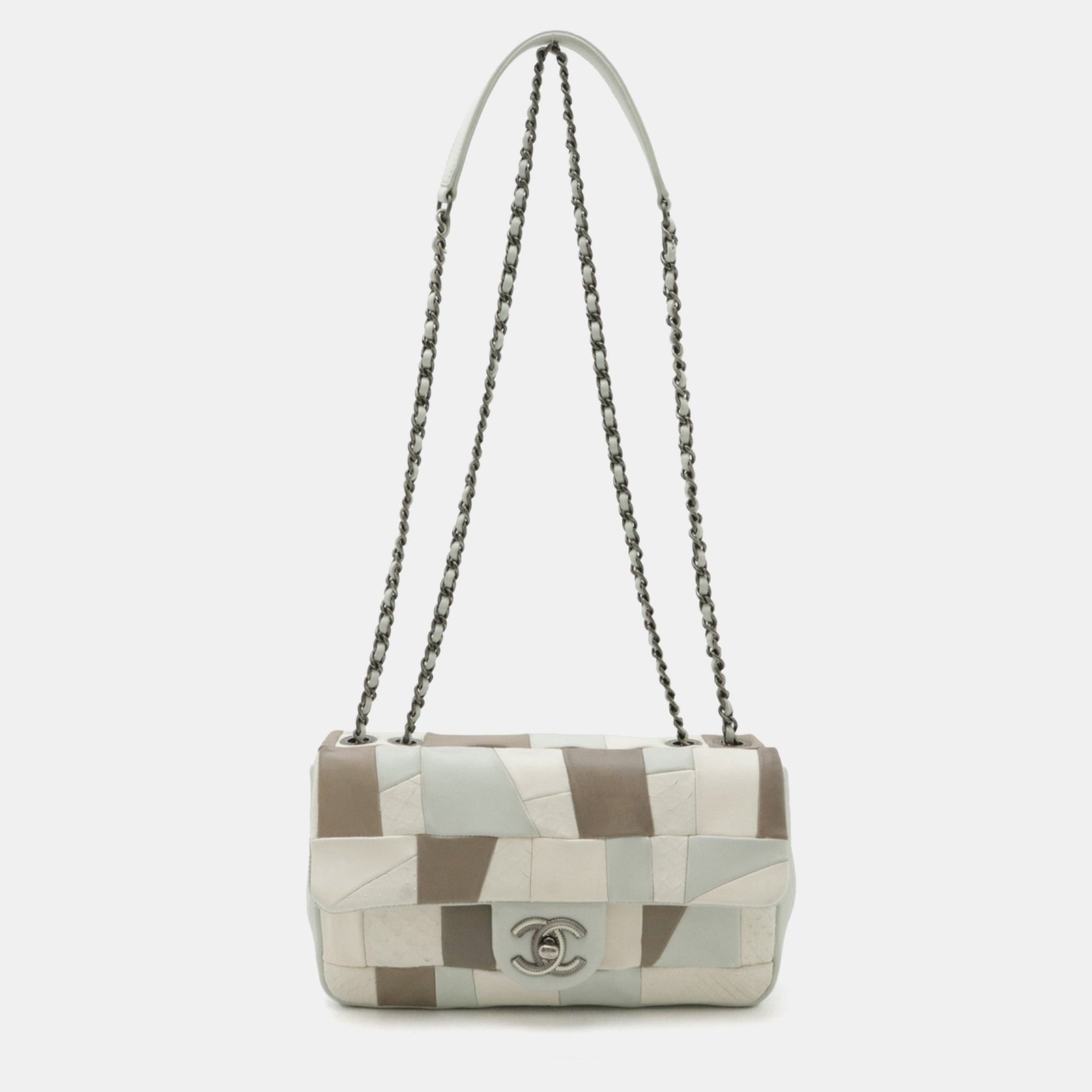 Chanel Multicolour Leather Patchwork Coco Mark Chain Shoulder Bag