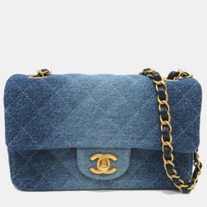Chanel Blue Denim Matelasse Gradient Shoulder Bag