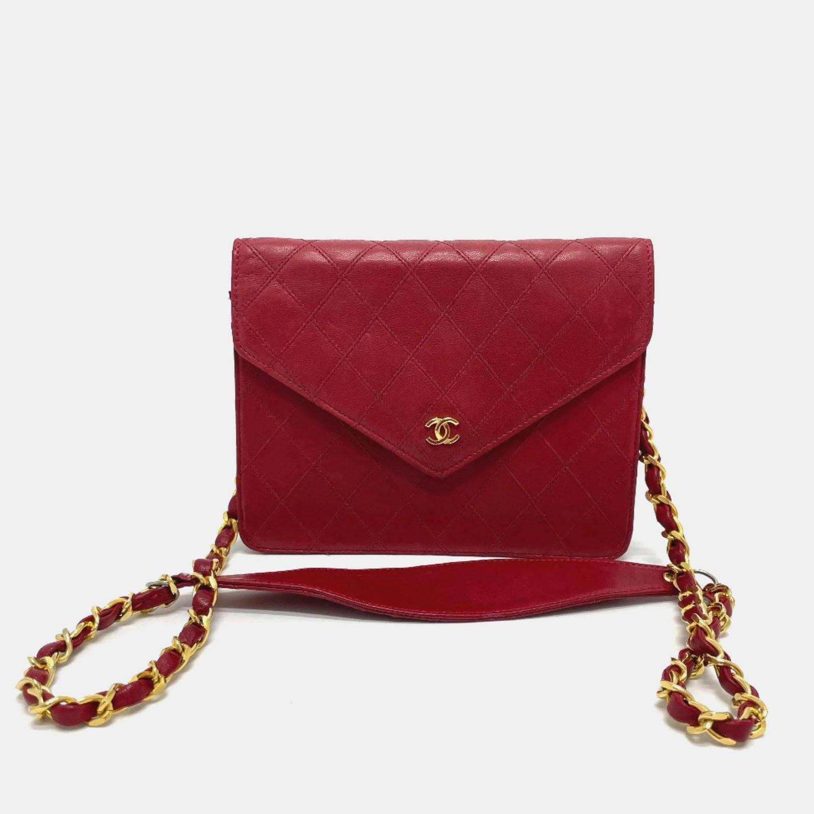 Chanel Red Bicolole Chain Shoulder Bag