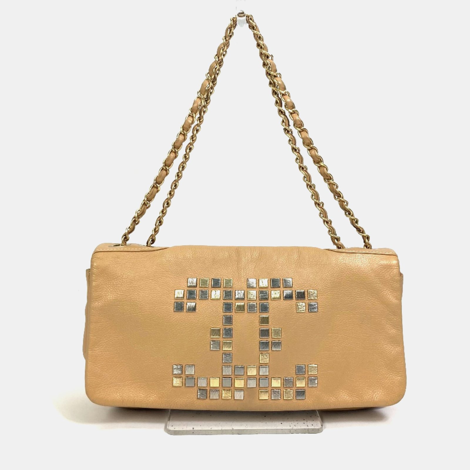 Chanel Beige CC Mark bag shawl Shoulder Bag