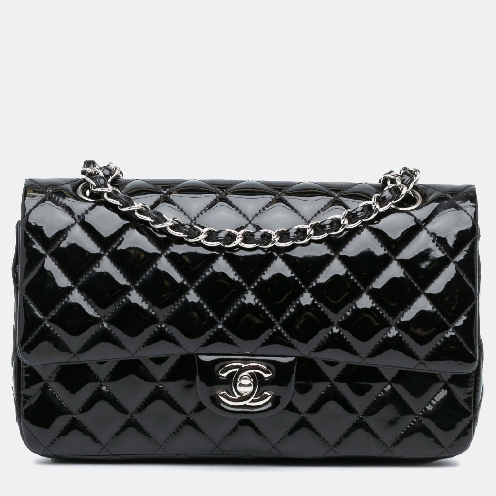 Chanel Medium Classic Patent Double Flap Bag