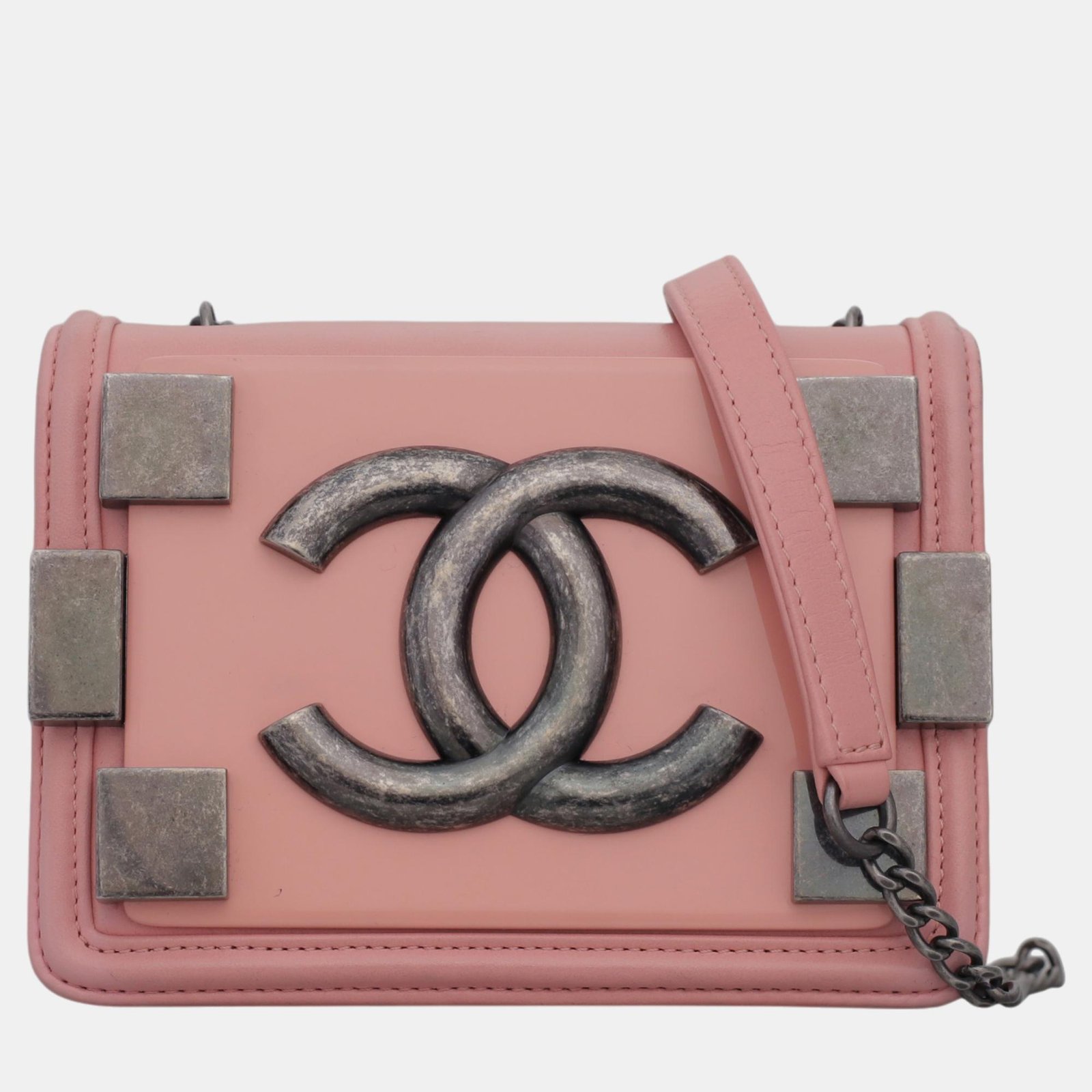 Chanel Pink Leather, Resin Boy Brick Flap Bag