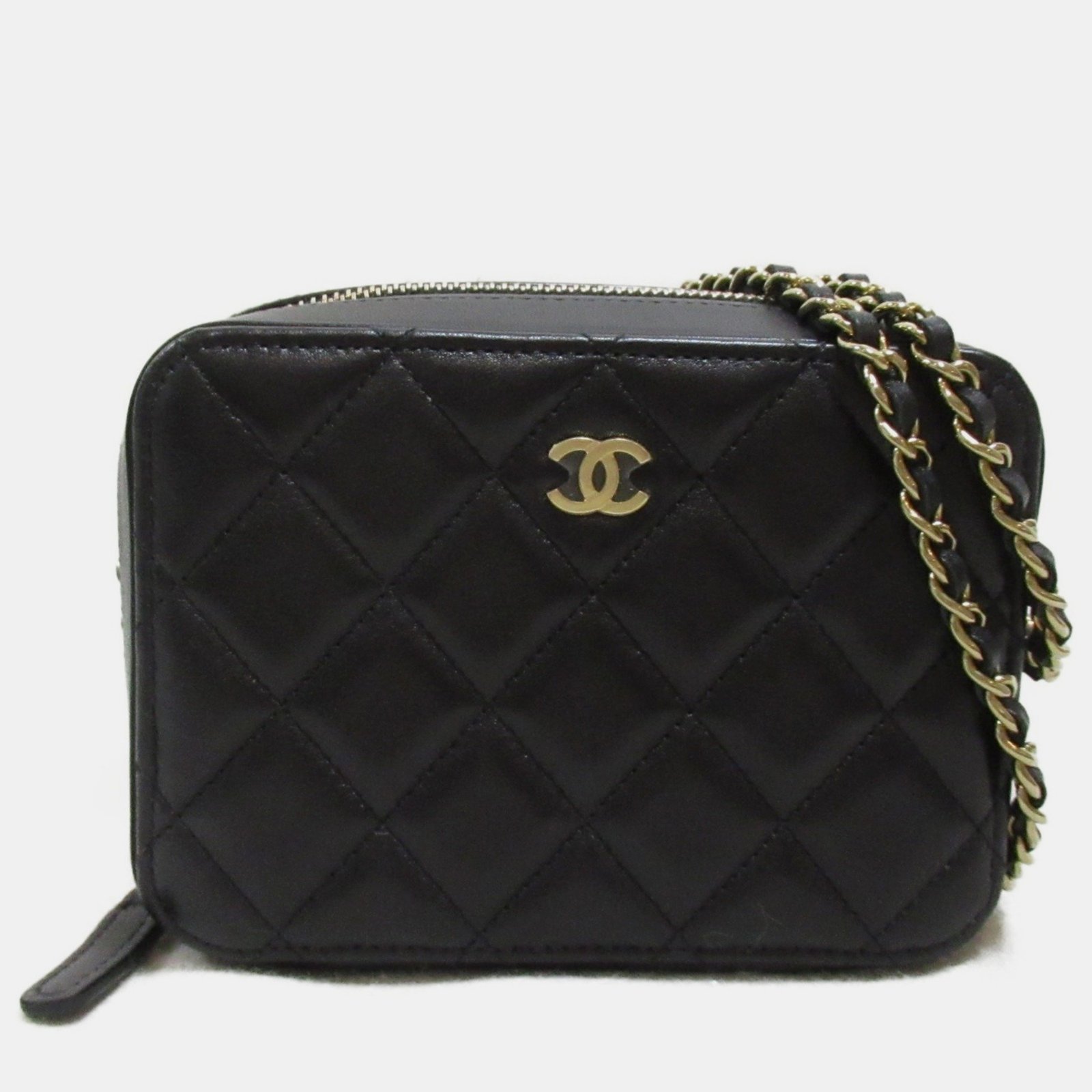 Chanel Black Lambskin (Sheepskin) Chain Shoulder Bag