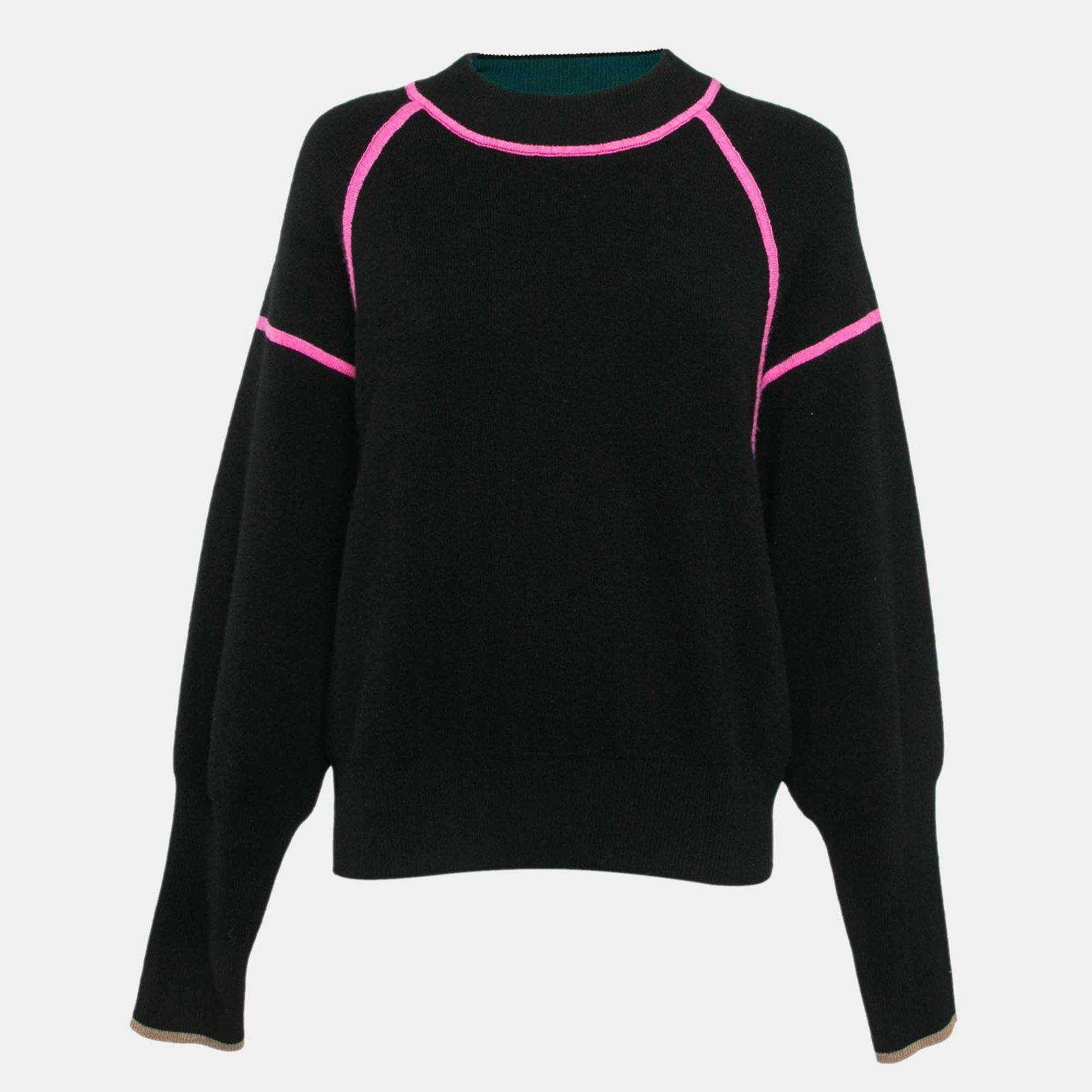 Diane Von Furstenberg Black Wool Rhlyee Jumper L