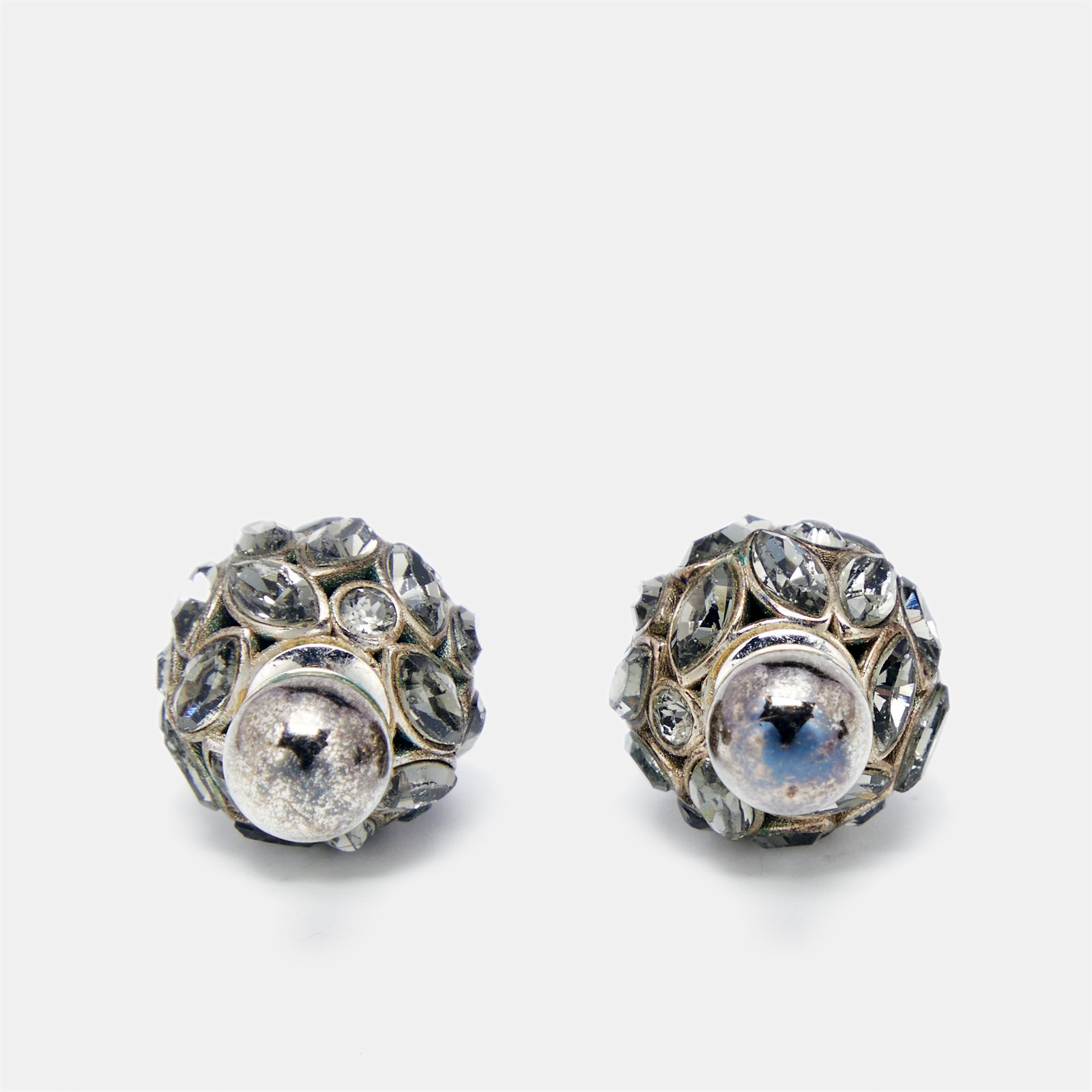 Dior Tribales Crystals Silver Tone Earrings