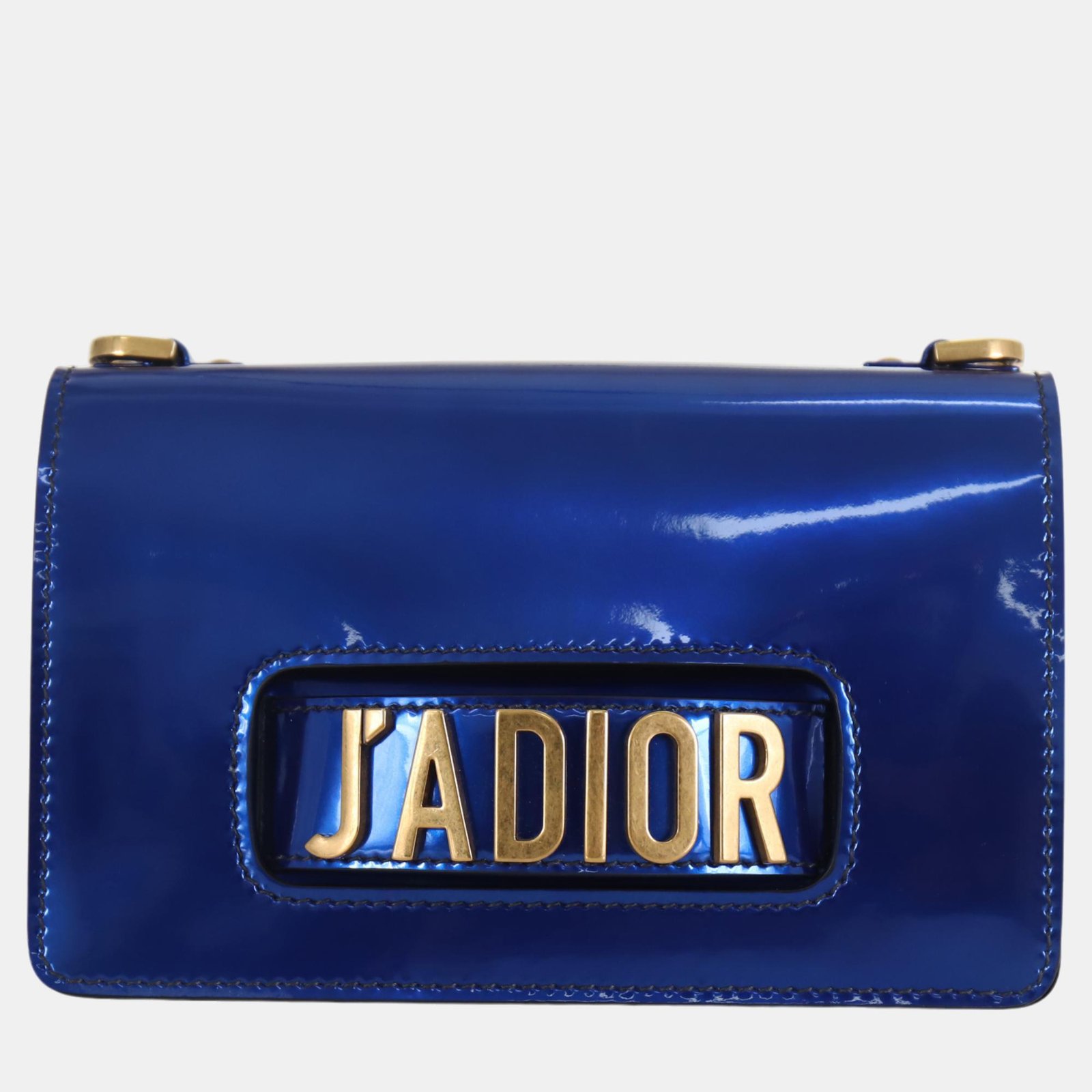 Dior Blue Patent Leather J'Adior Flap Bag