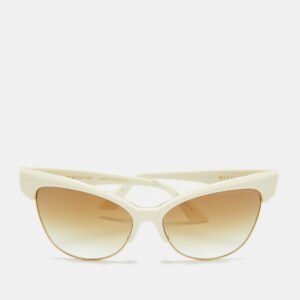 Dita Off White/Brown Gradient Temptation Cat Eye Sunglasses