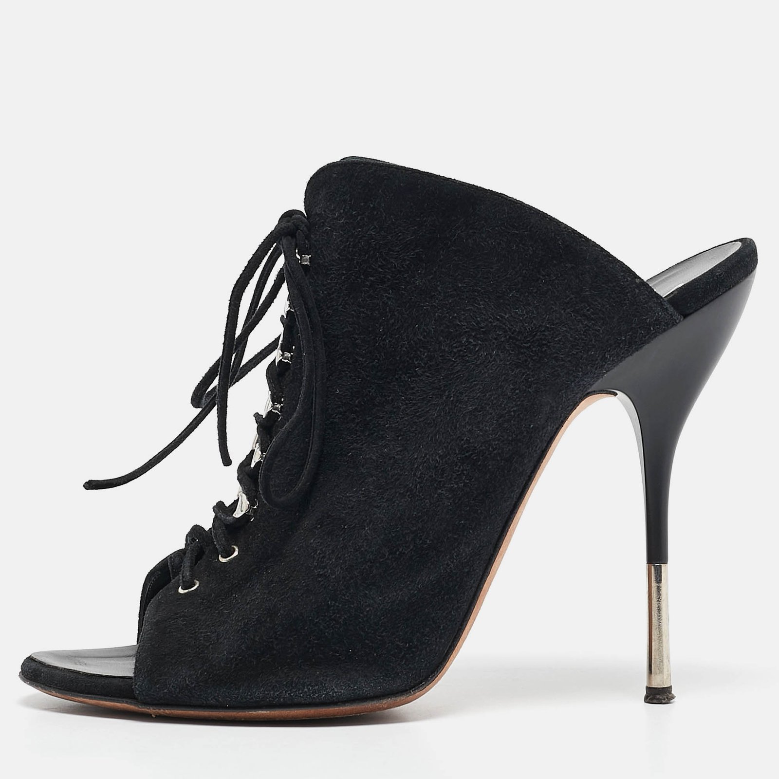 Giuseppe Zanotti Black Suede Mules Size 38