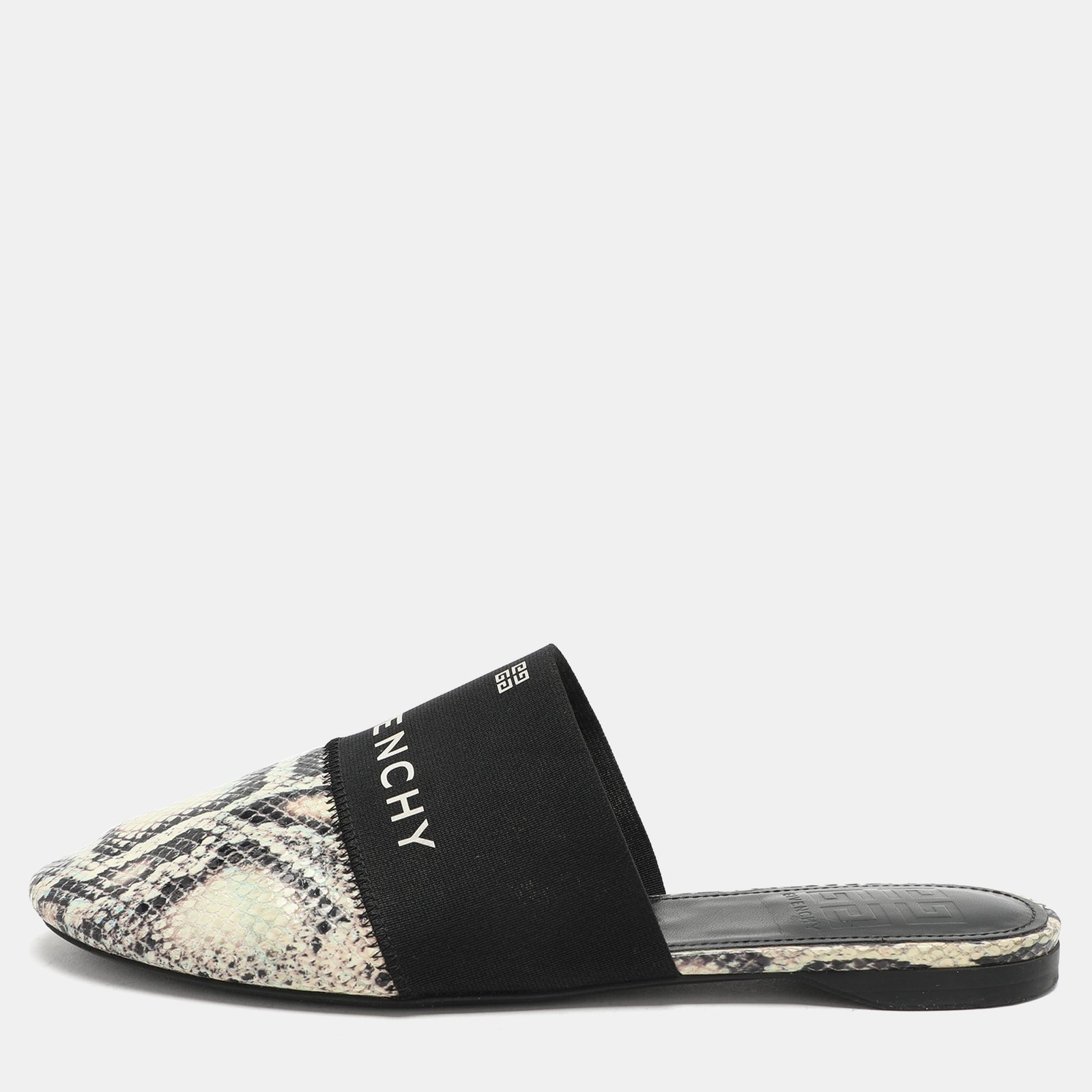 Givenchy Multicolor Python Embossed Leather Bedford Mules Size 37