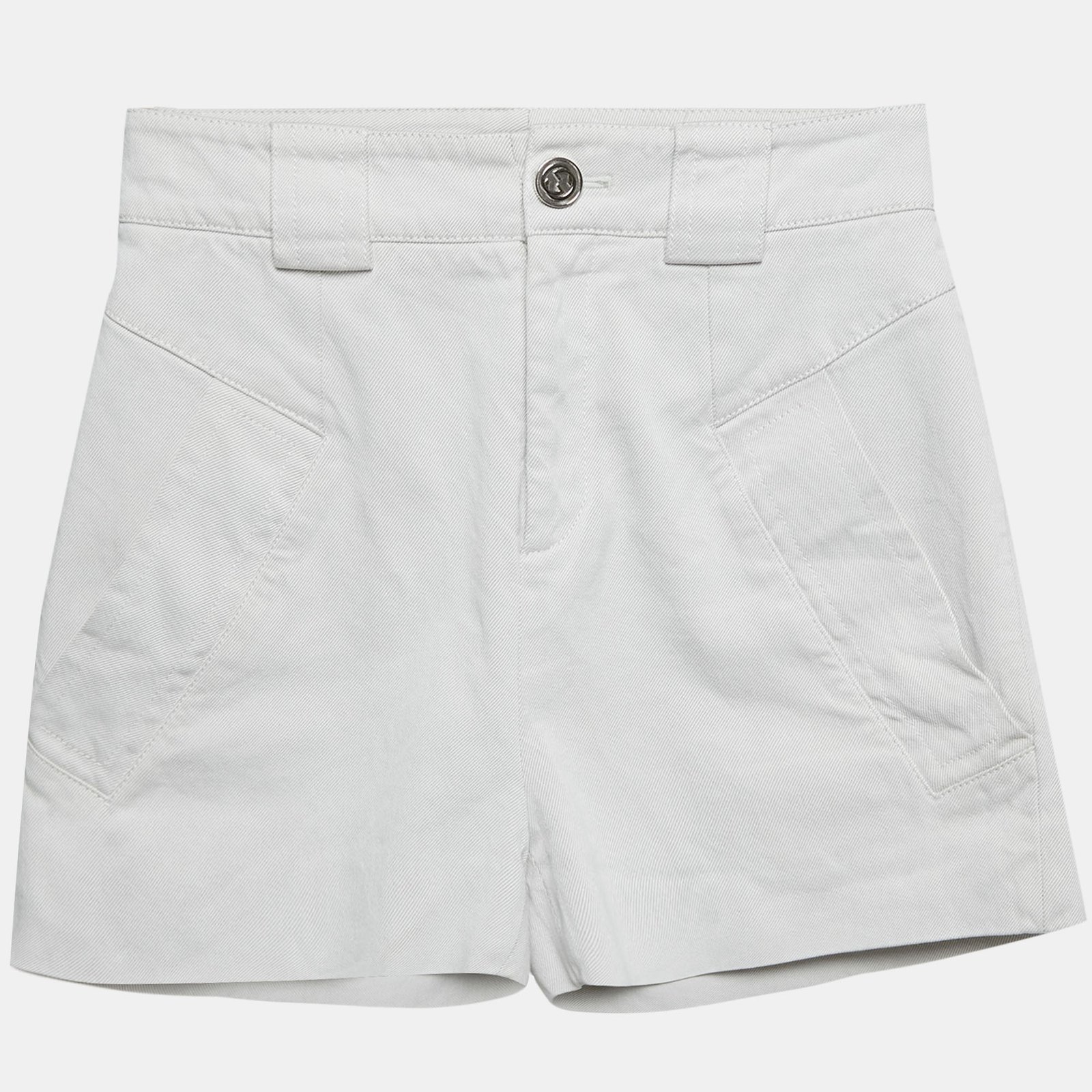 Gucci White Gabardine Regular Shorts S