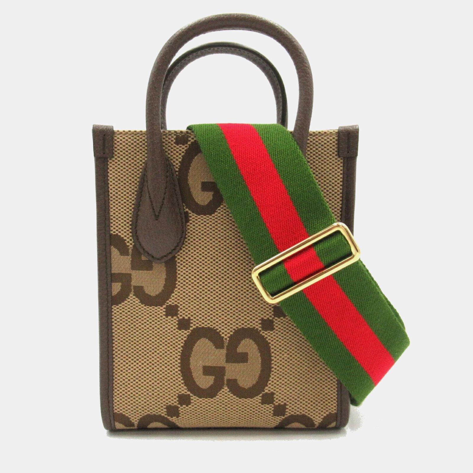 Gucci brown canvas jumbo GG shoulder bag