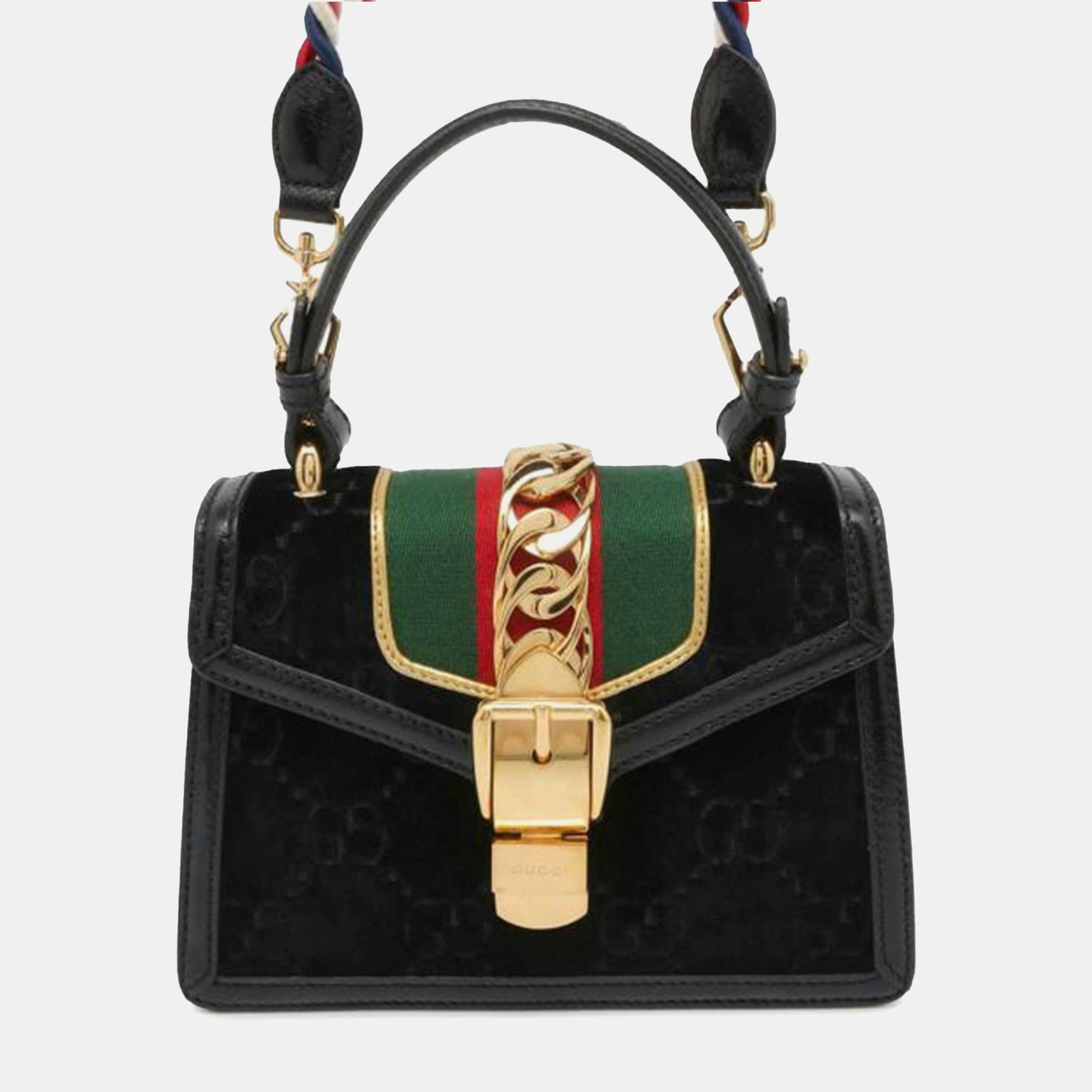Gucci Mini GG Velvet Sylvie Satchel
