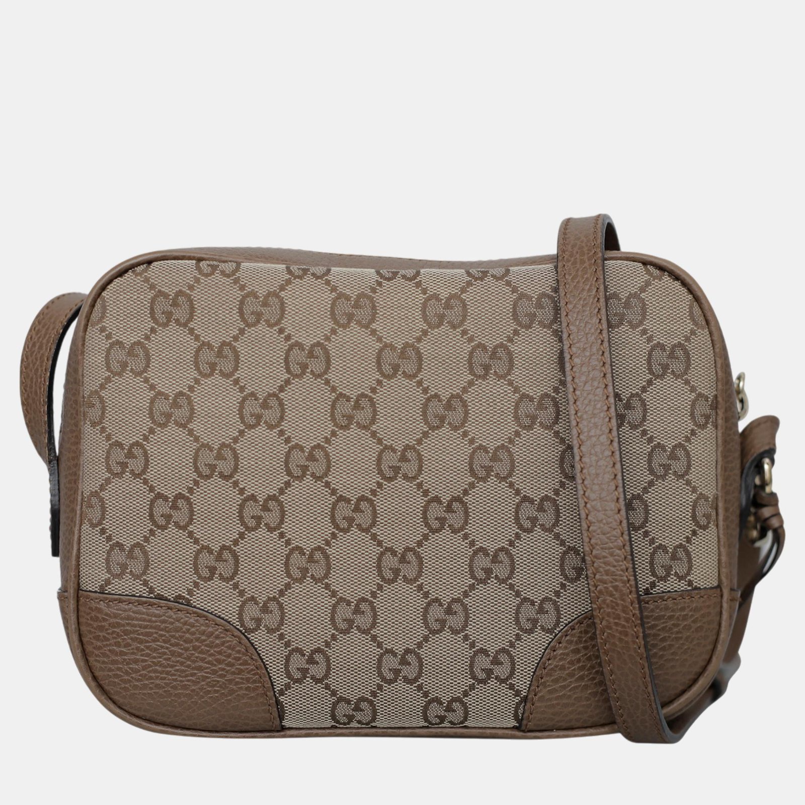 Gucci Brown/Beige GG Canvas and Leather Bree Crossbody Bag